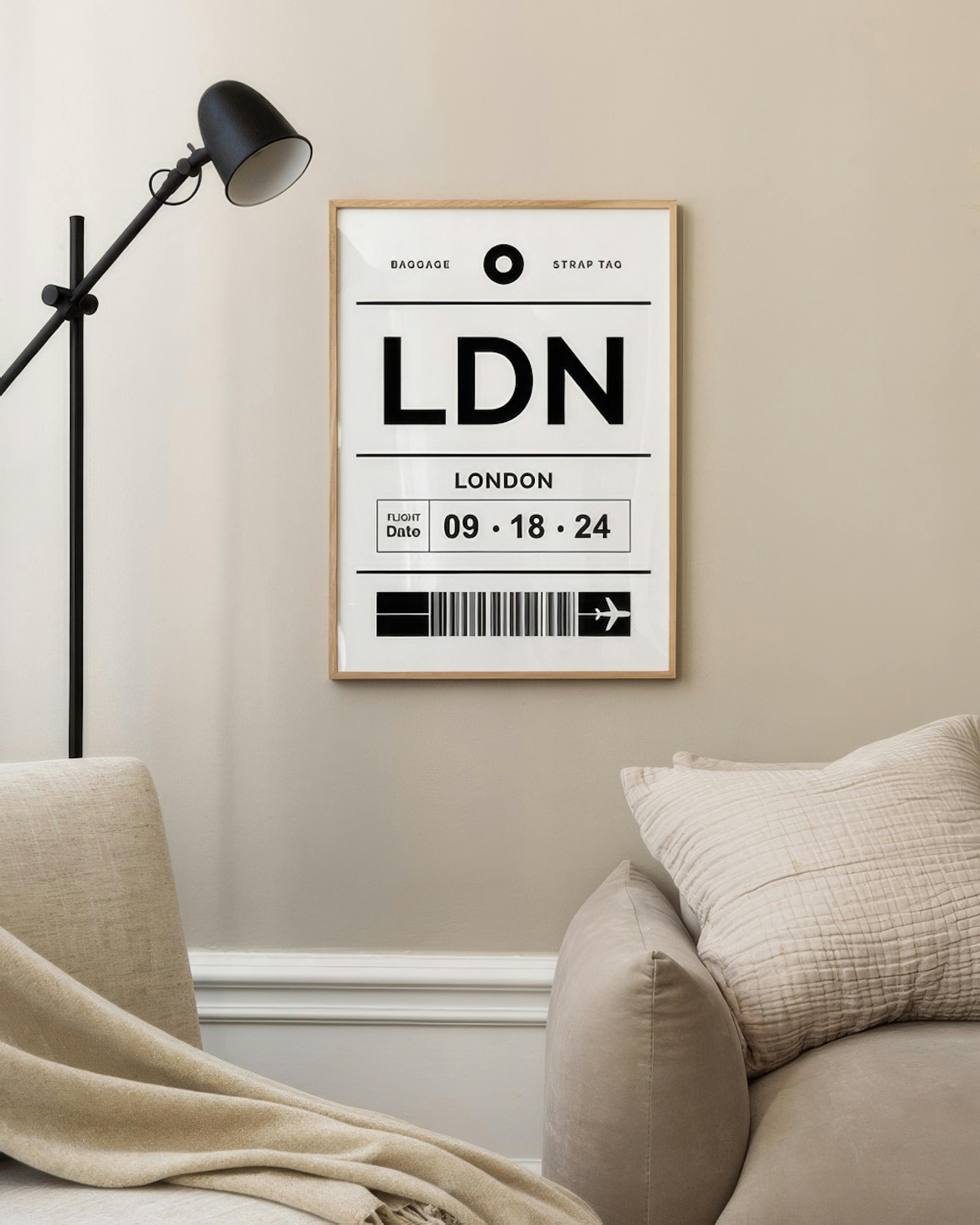 Baggage Tag No1 White Personal Poster