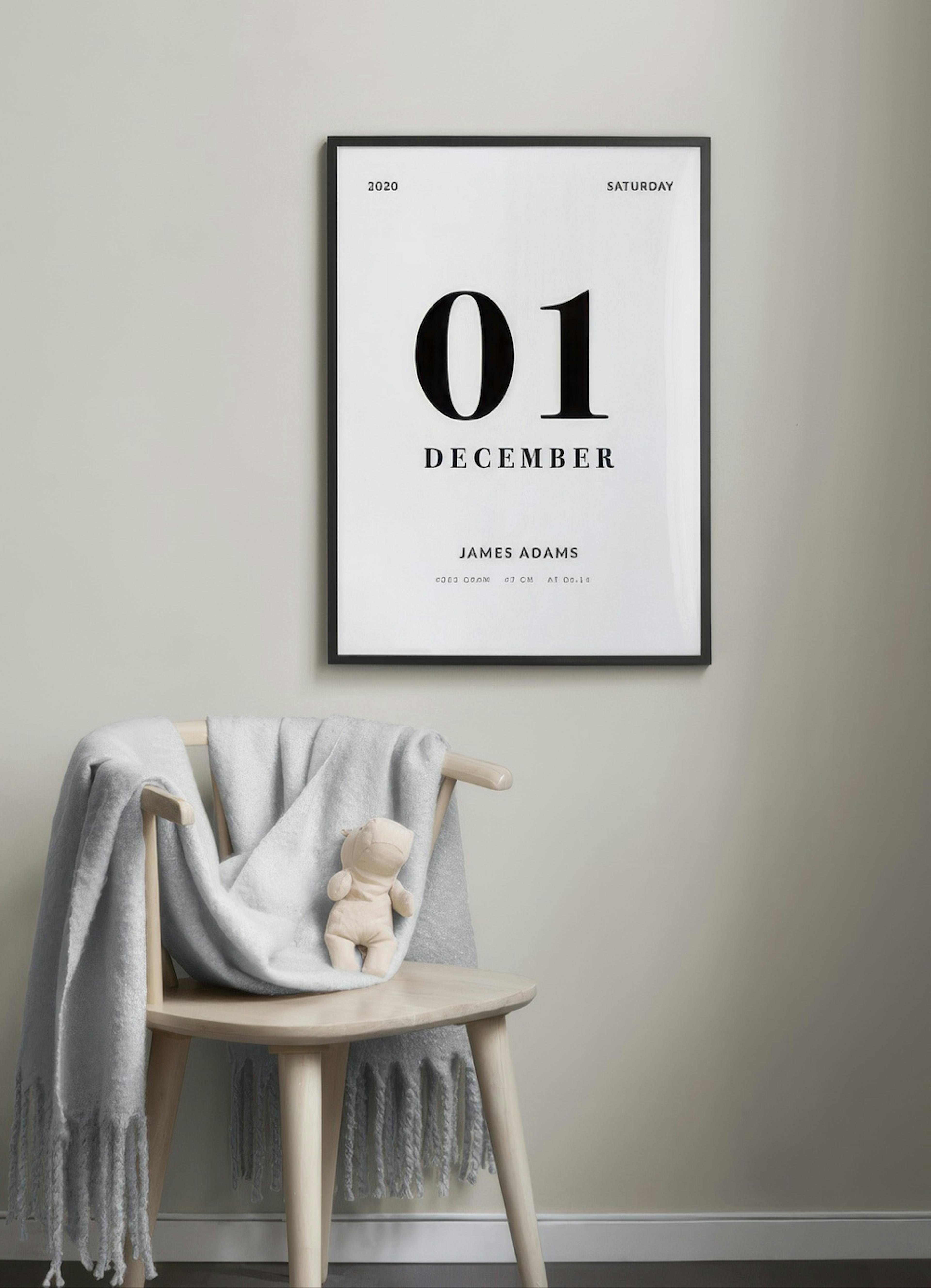 Born This Day Personal Affiche