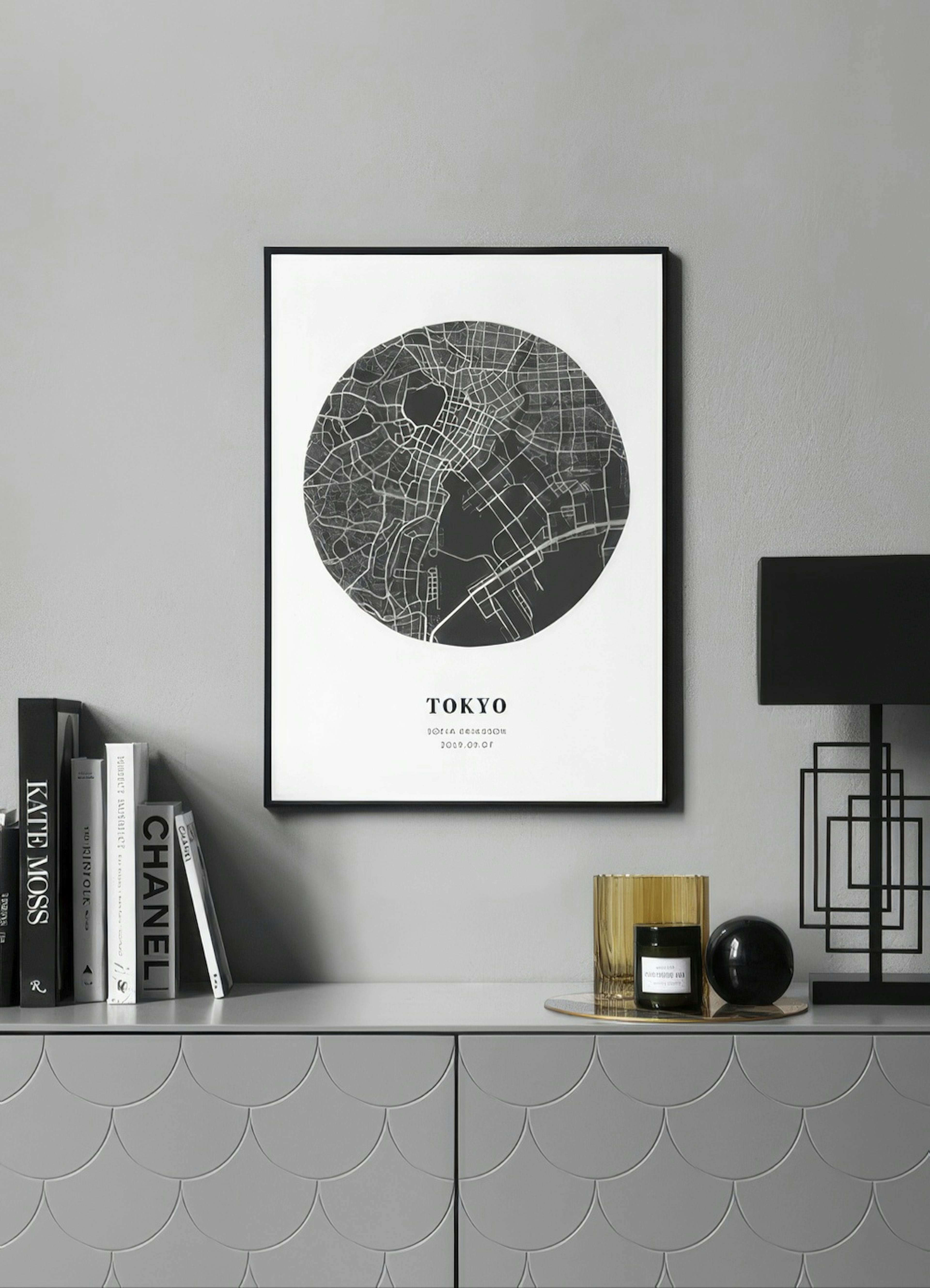 Globe Map Night Personal Plakat