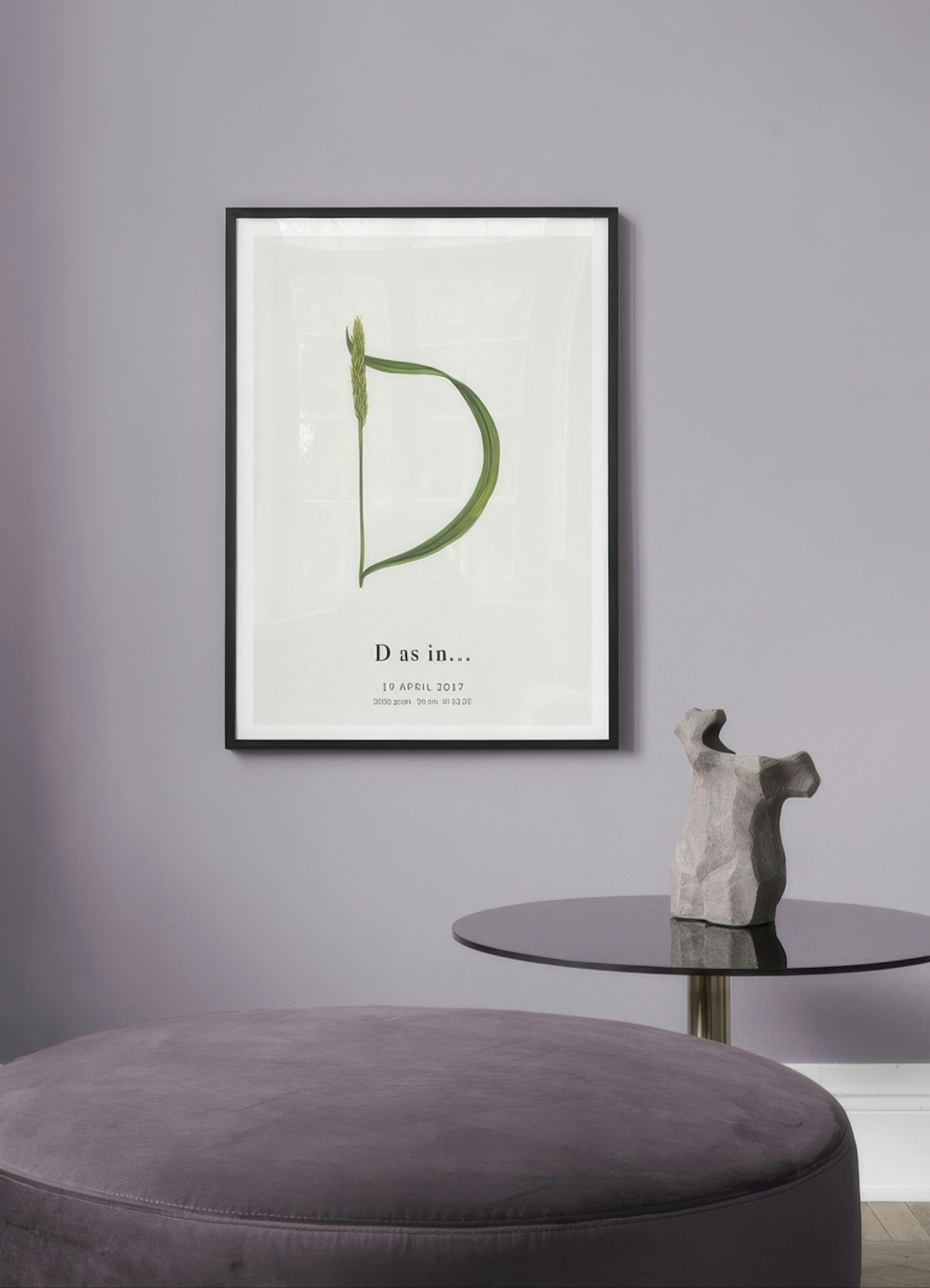 Botanic Letter D Personal Poster