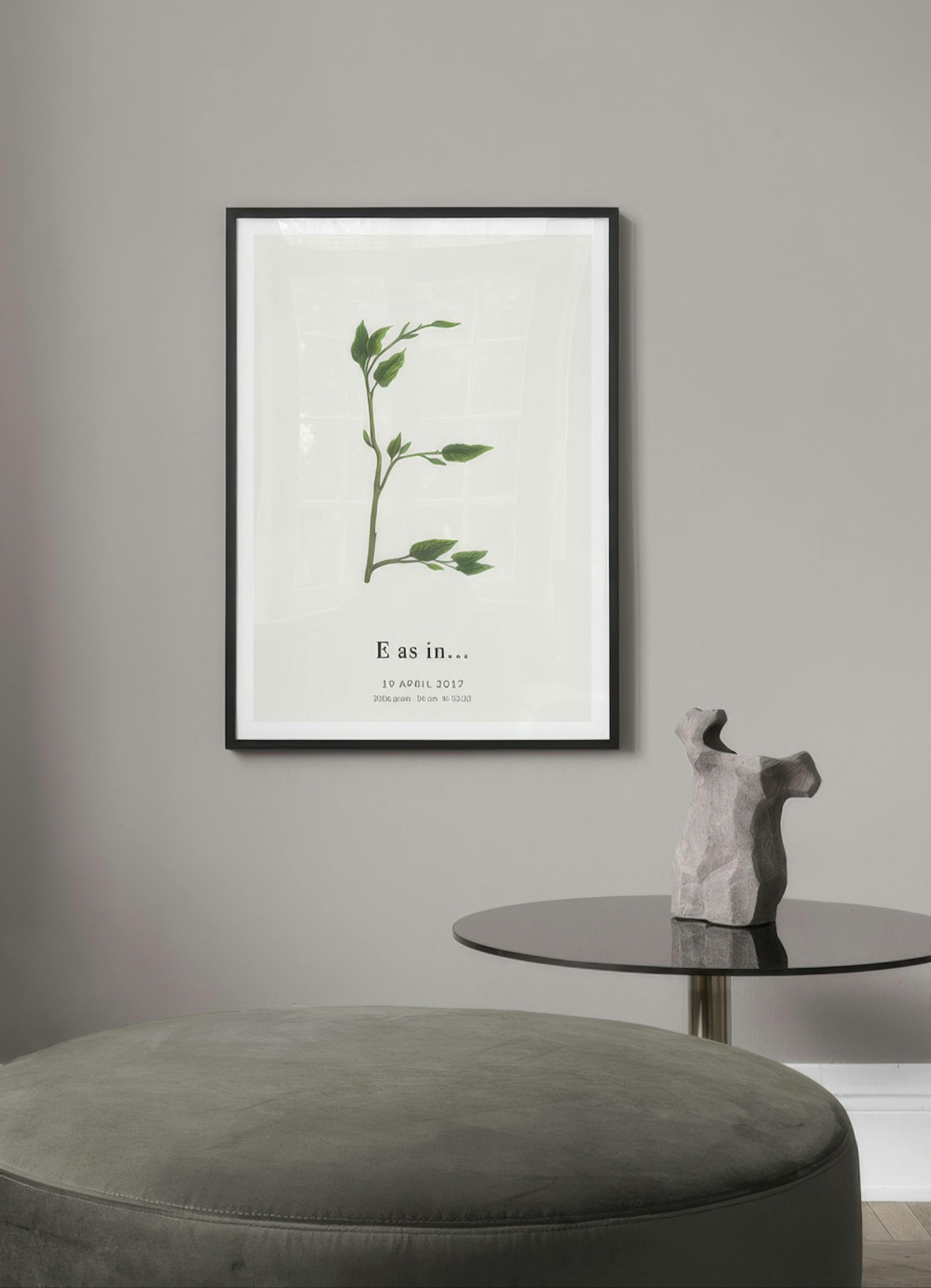 Botanic Letter E Personal Plakat