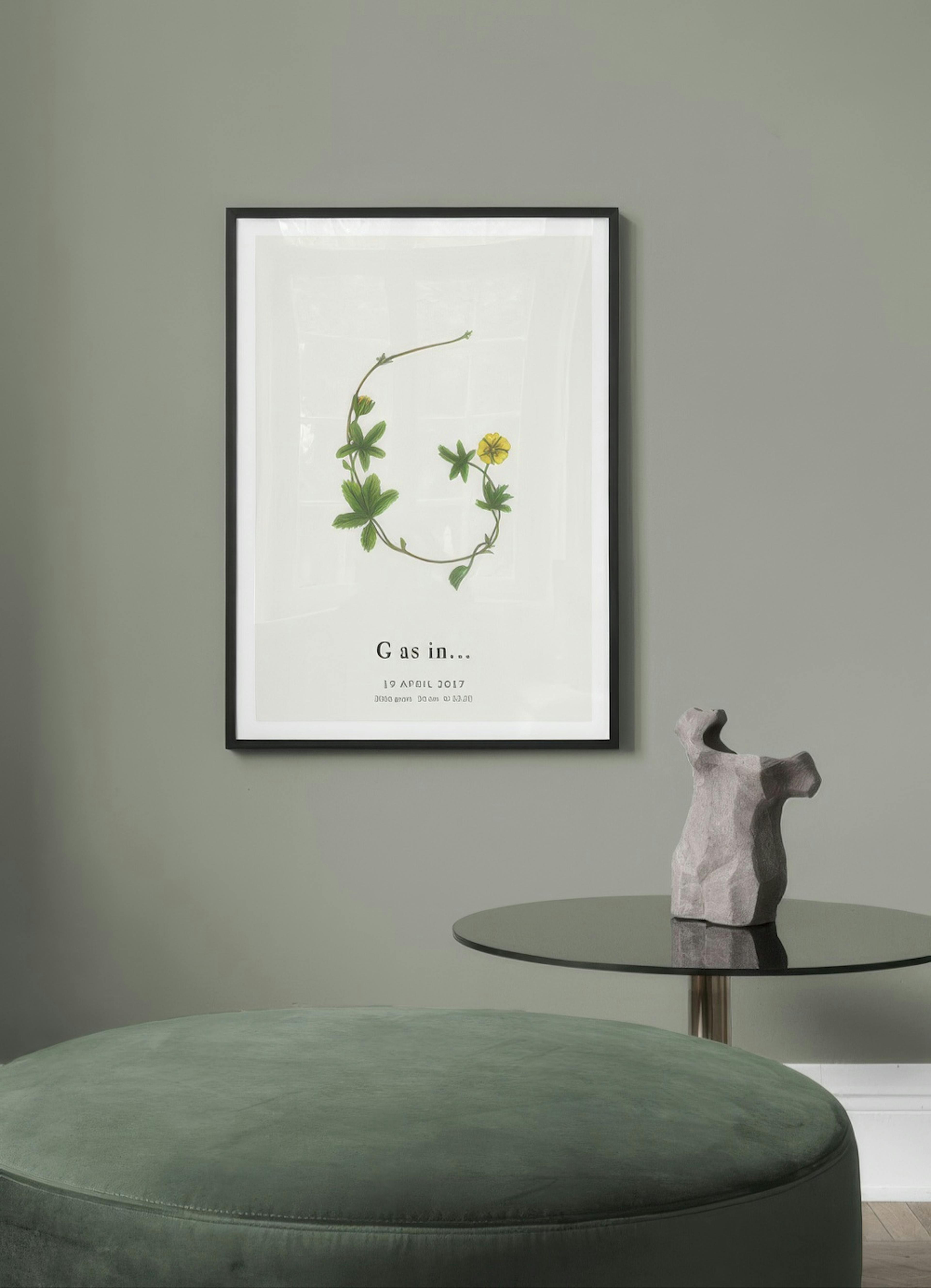 Botanic Letter G Personal Poster