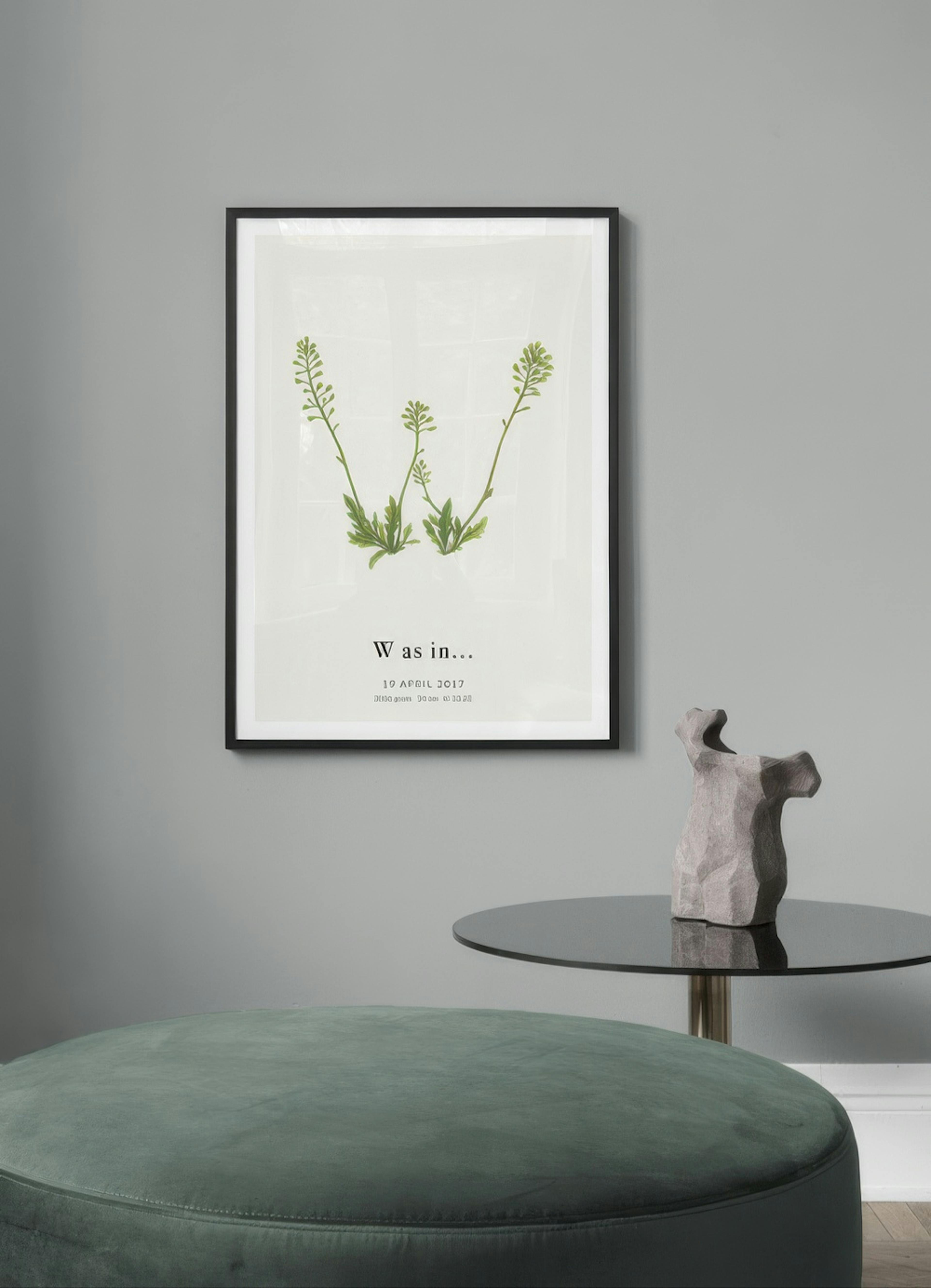 Botanic Letter W Personal Plakat