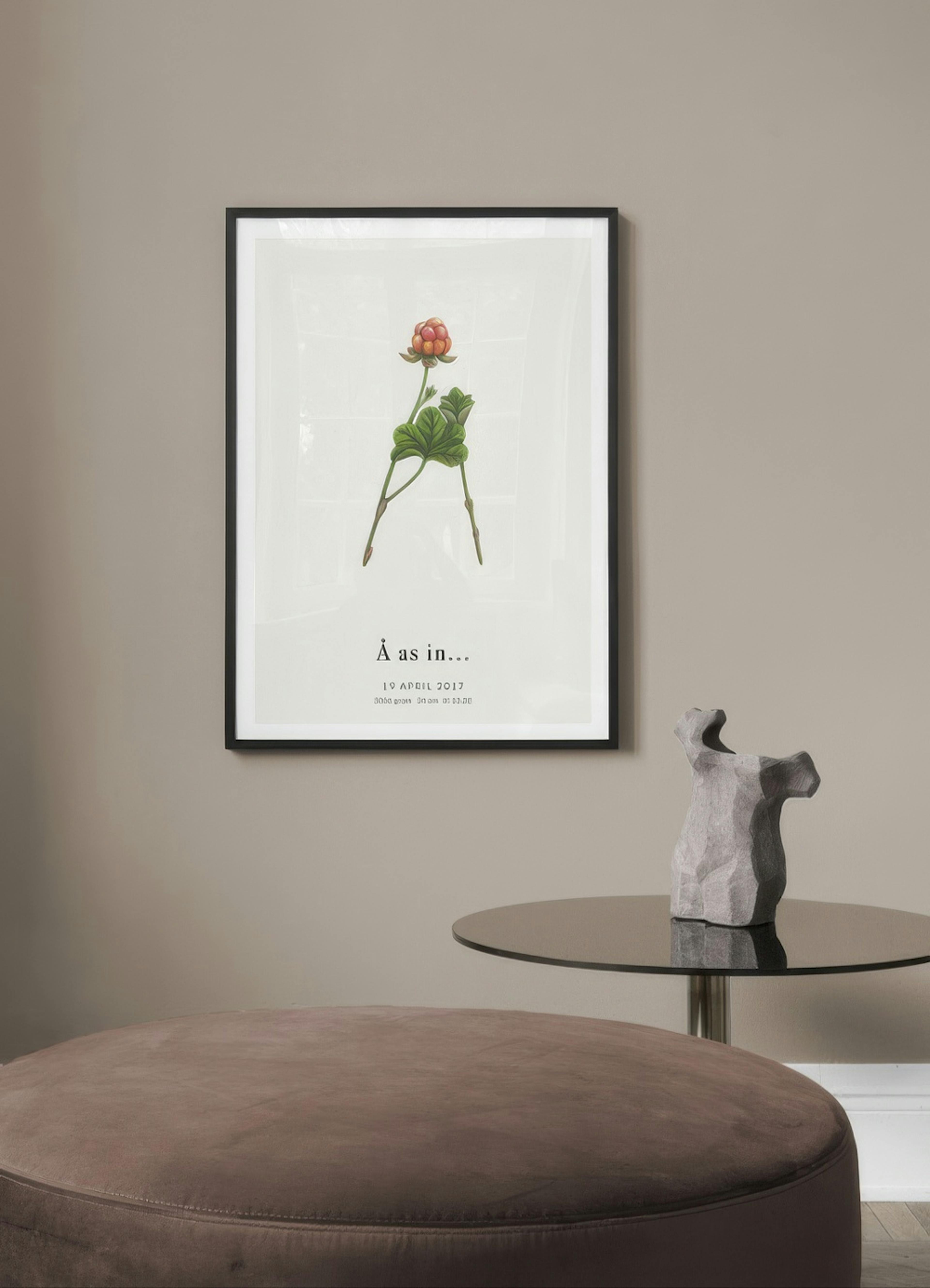 Botanic Letter Å Personal Plakat