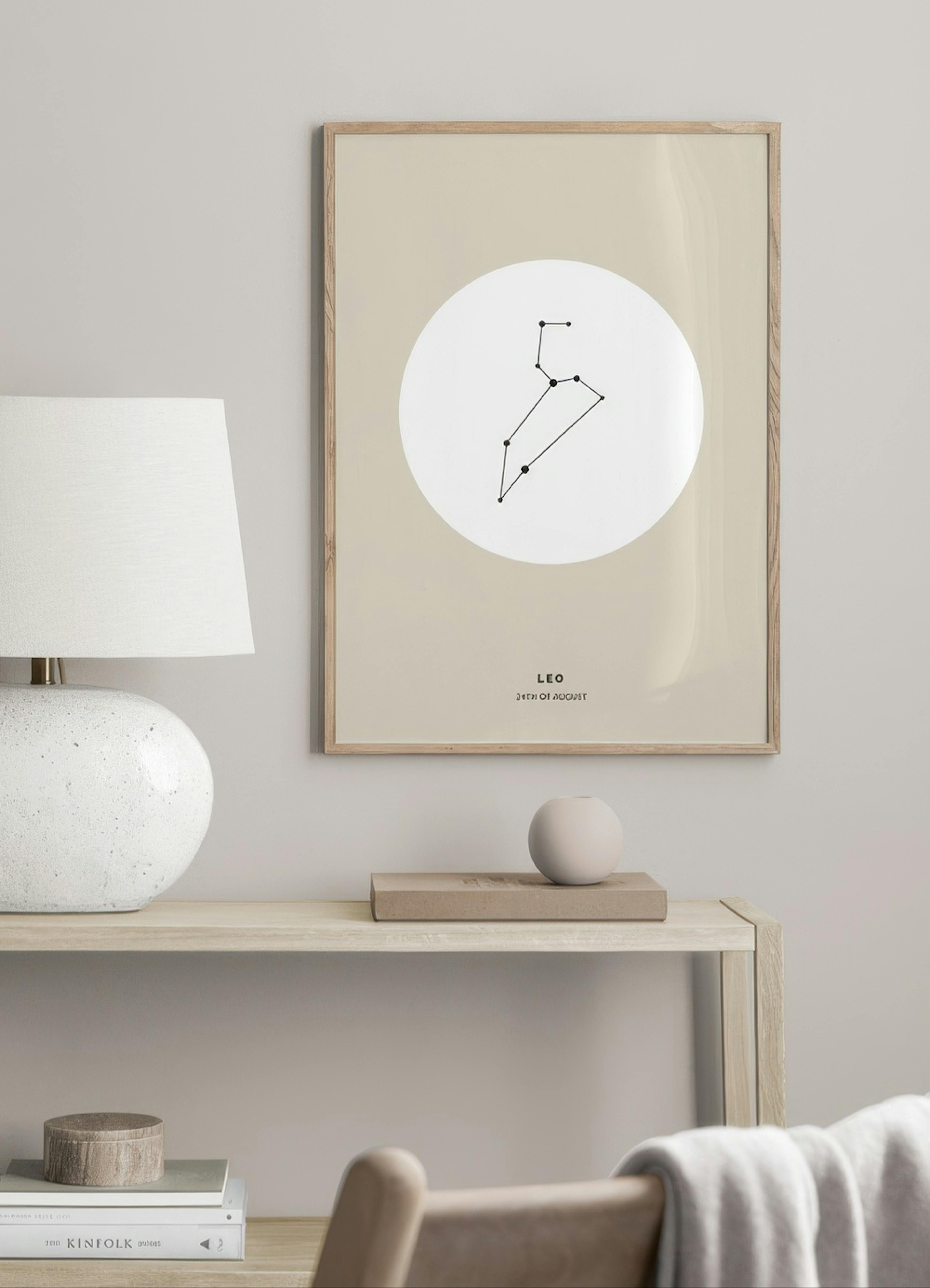 Star Sign Beige Leo Personal Poster