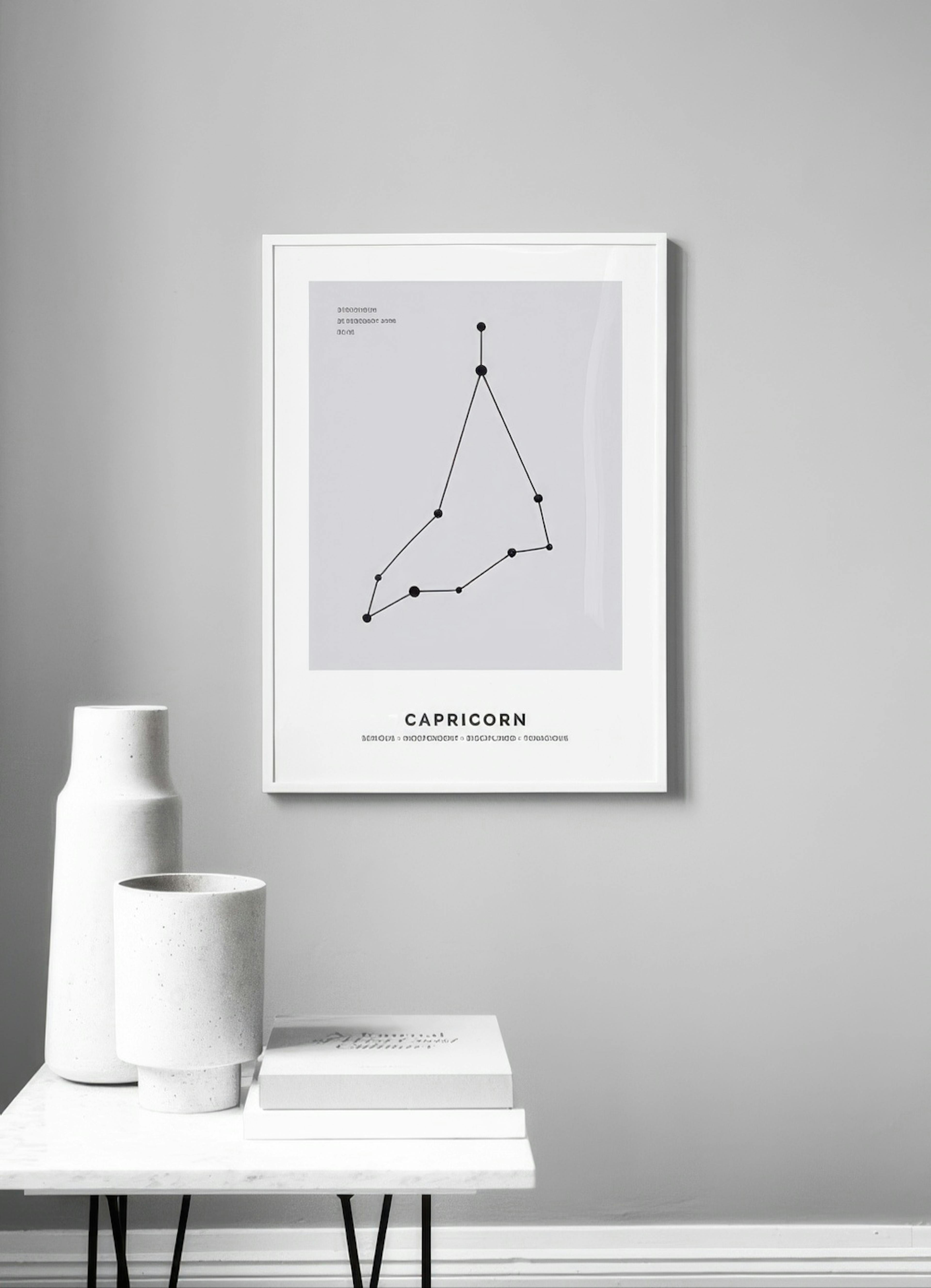 Constellation Grey Capricorn Personal Poster