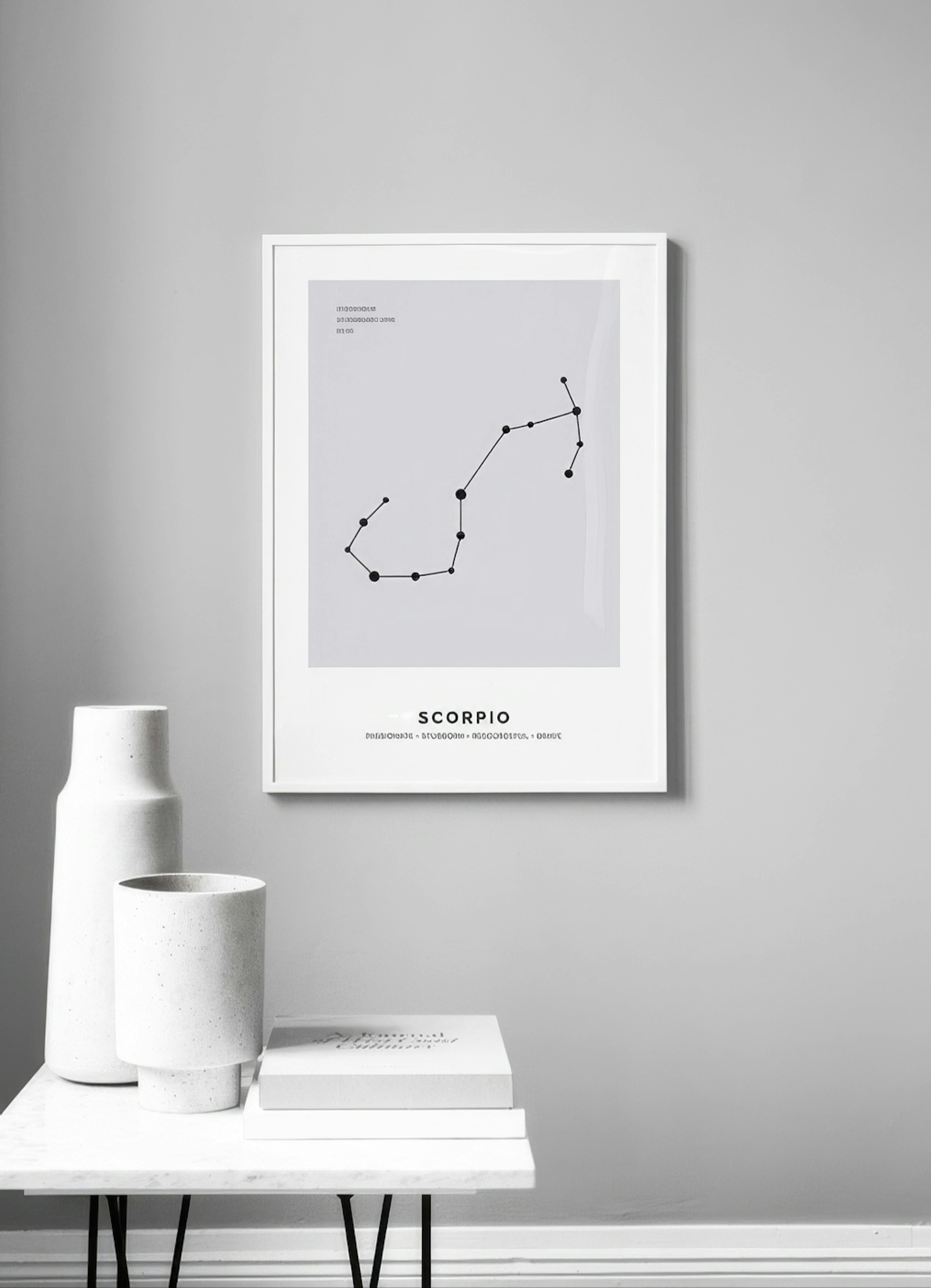 Constellation Grey Scorpio Personal Juliste