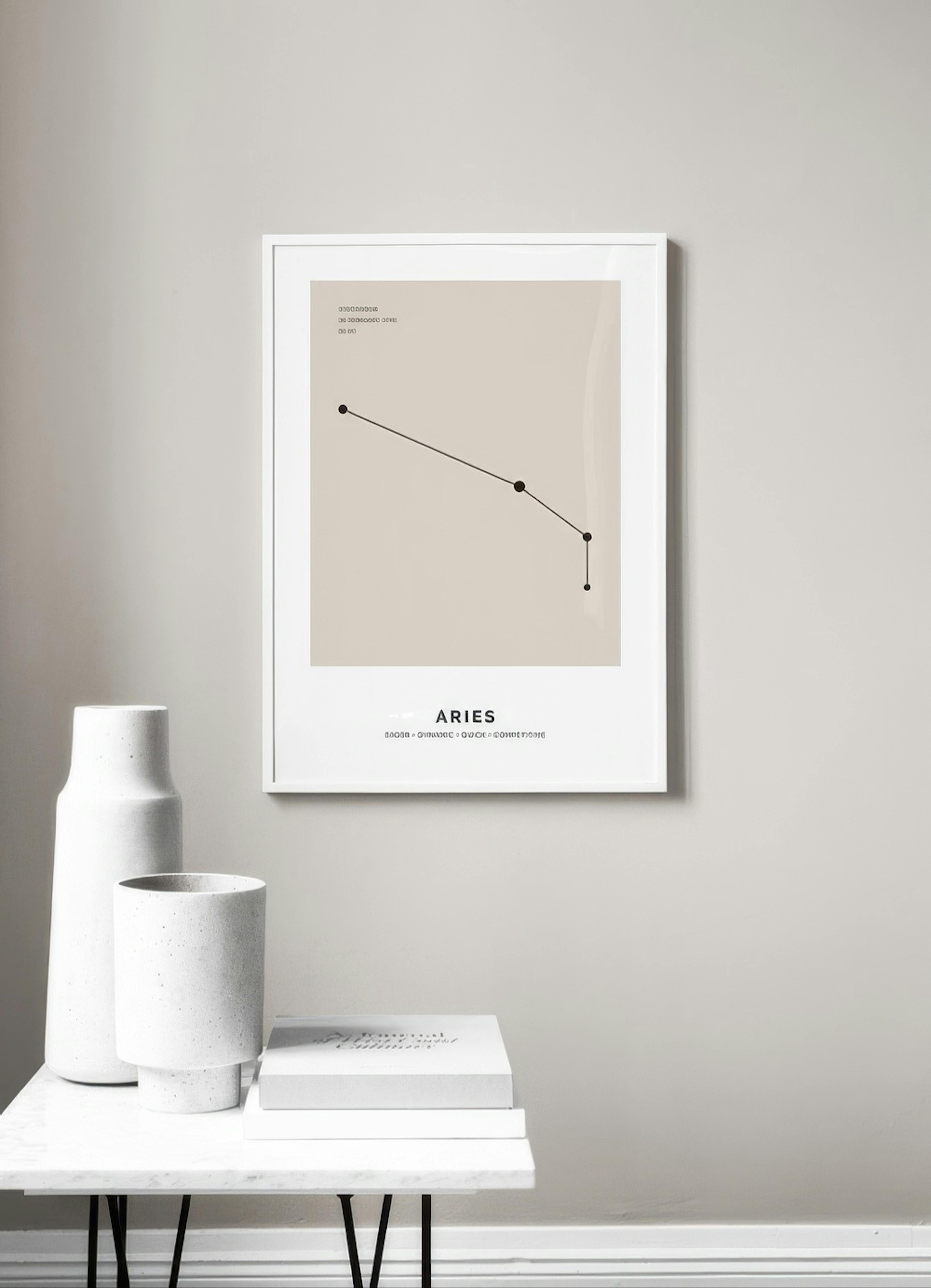 Constellation Beige Aries Personal Poster