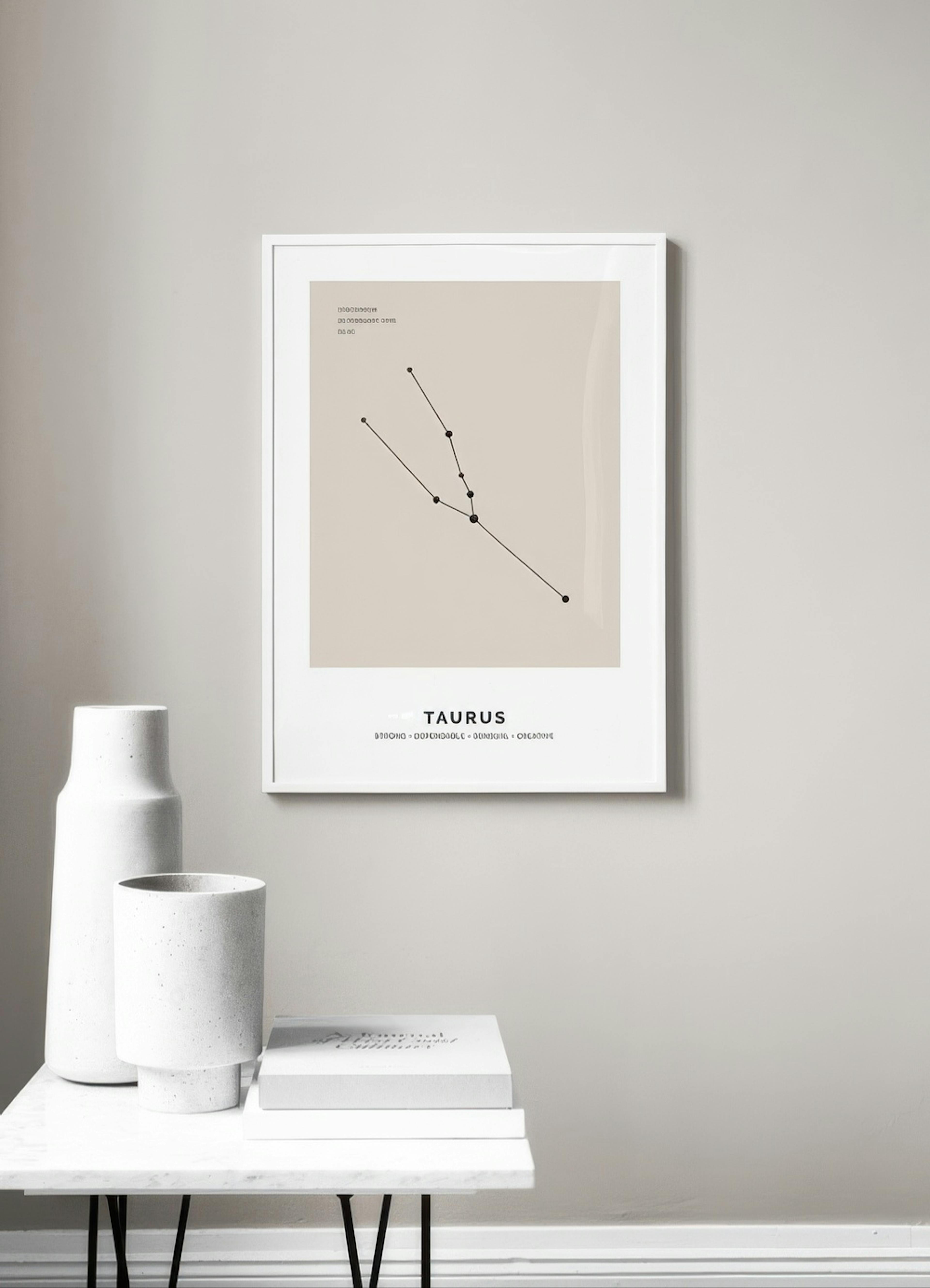 Constellation Beige Taurus Personal Poster