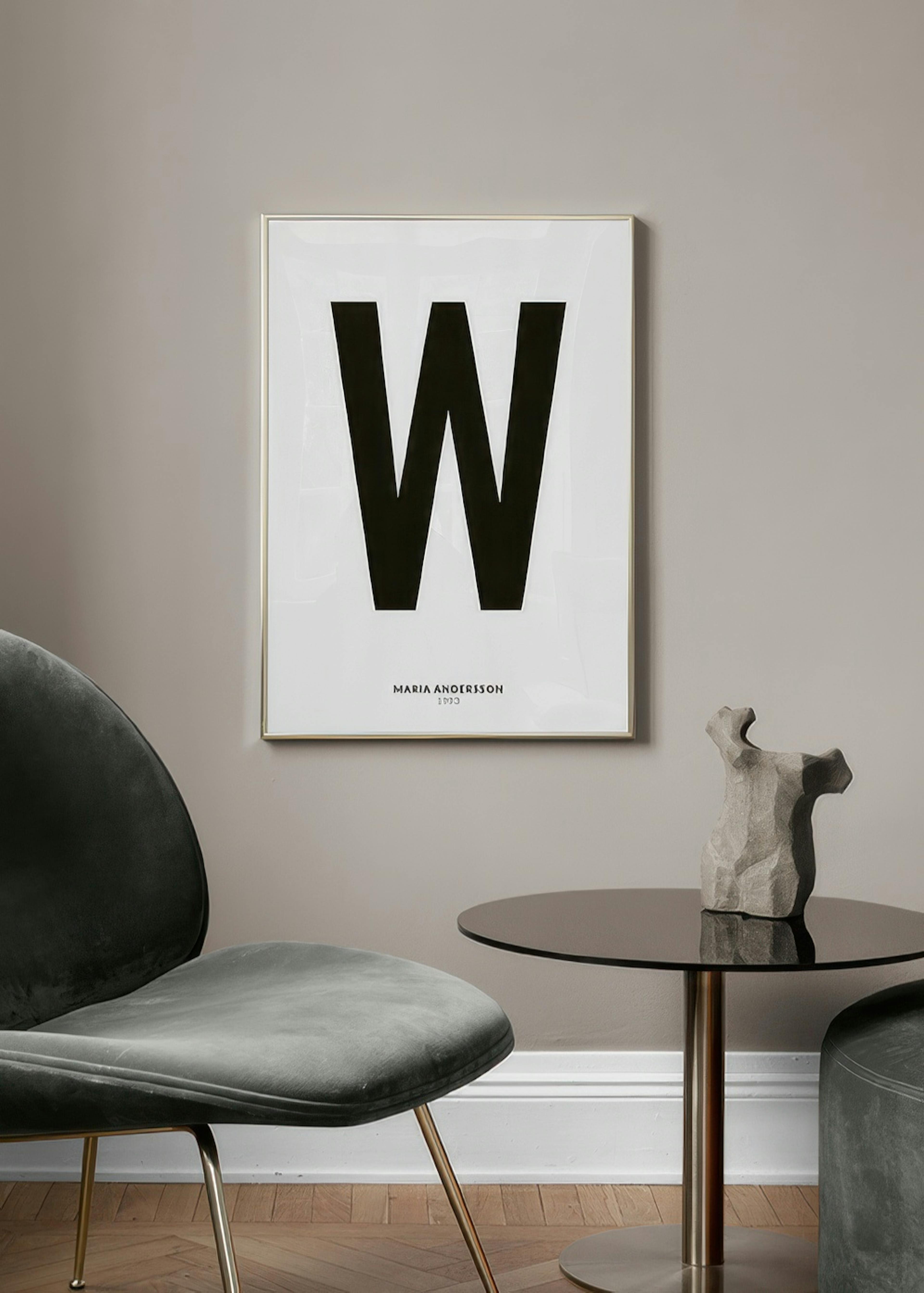 My Letter W Personal Affiche