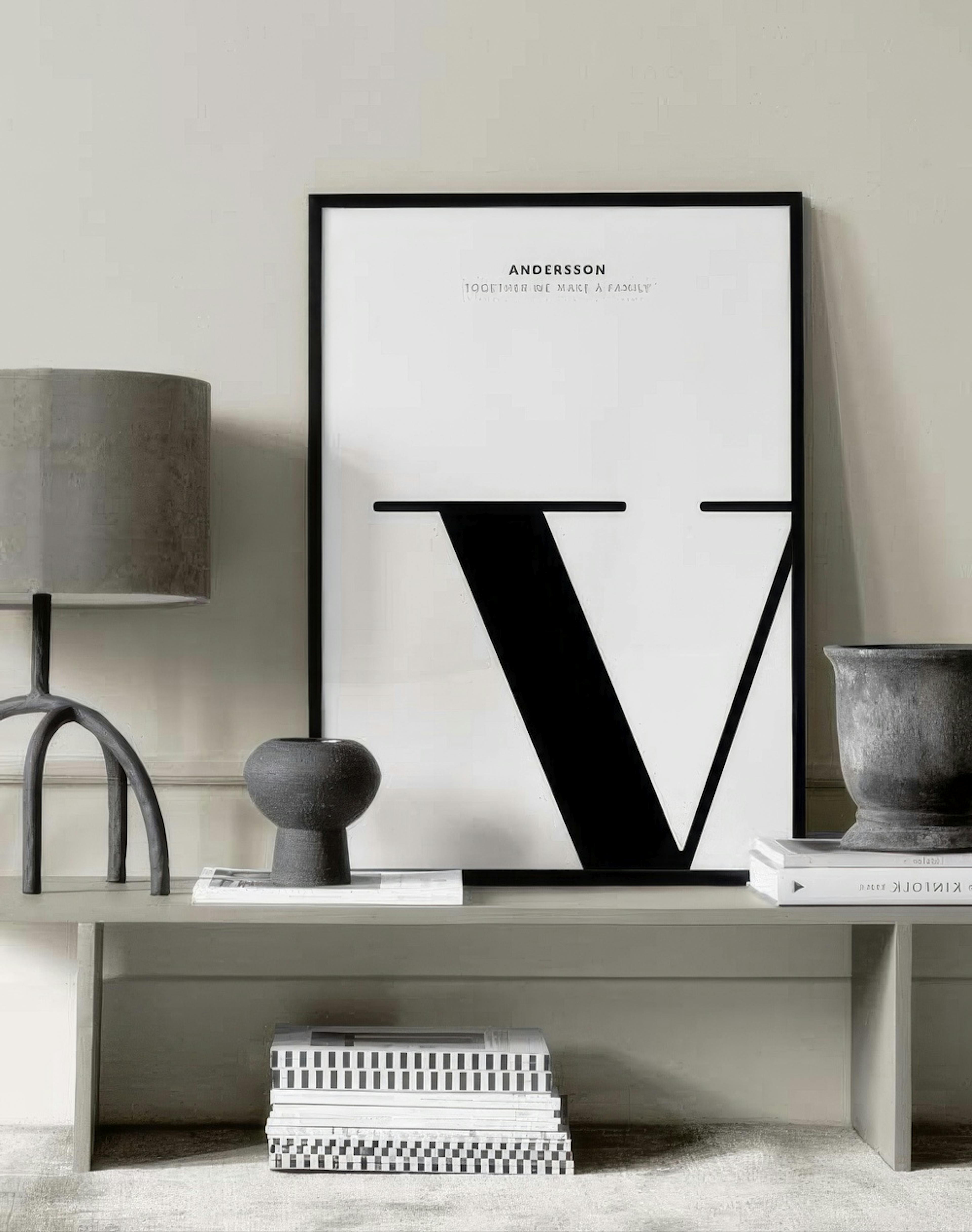 Letter V Personal Affiche