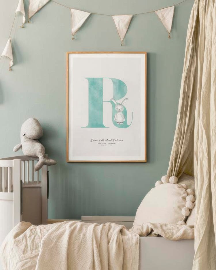 Kids Letter R Personal Print – Custom Poster for Nursery | Desenio