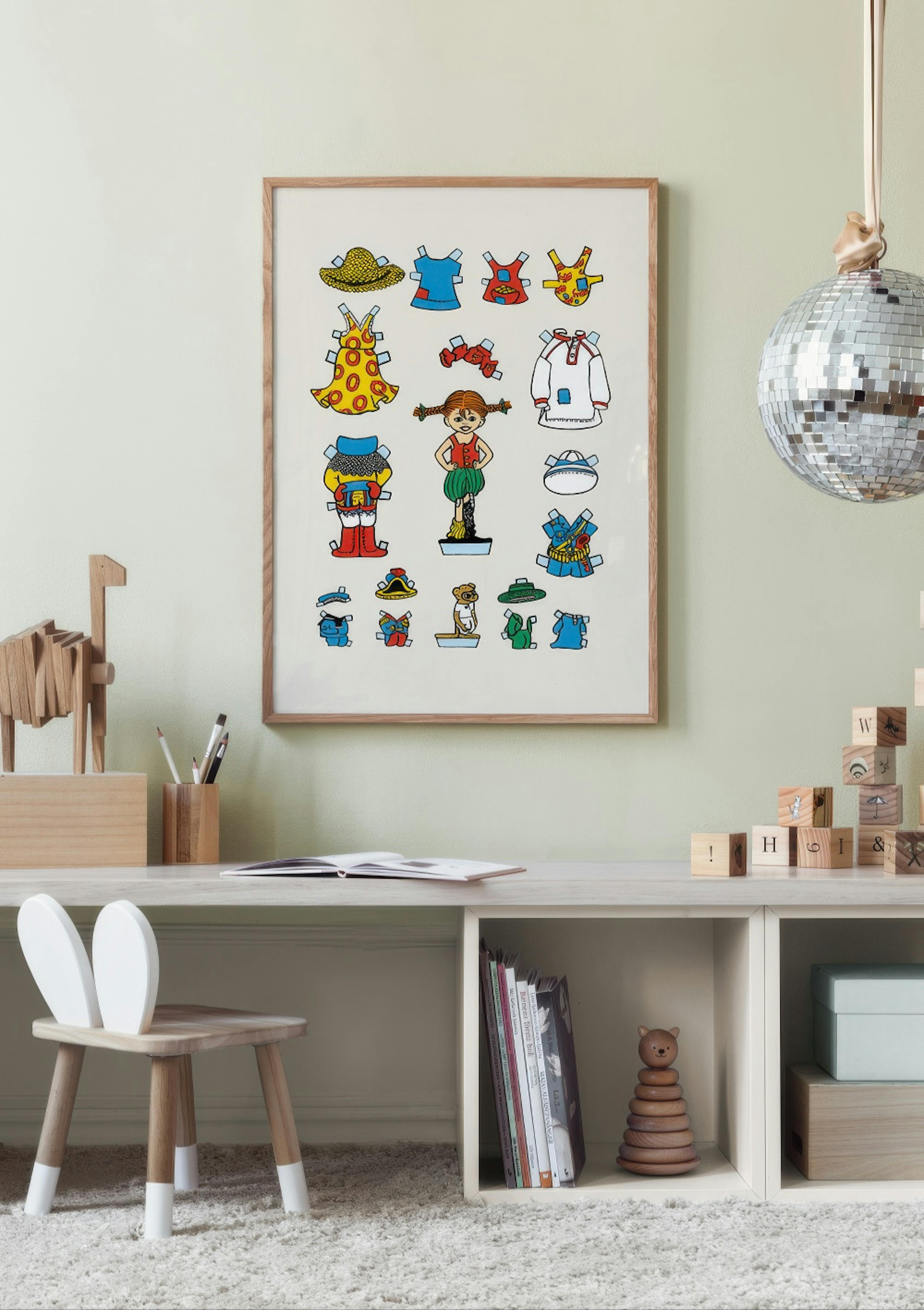 Pippi Langstrumpf Ausschneide-Puppe Poster