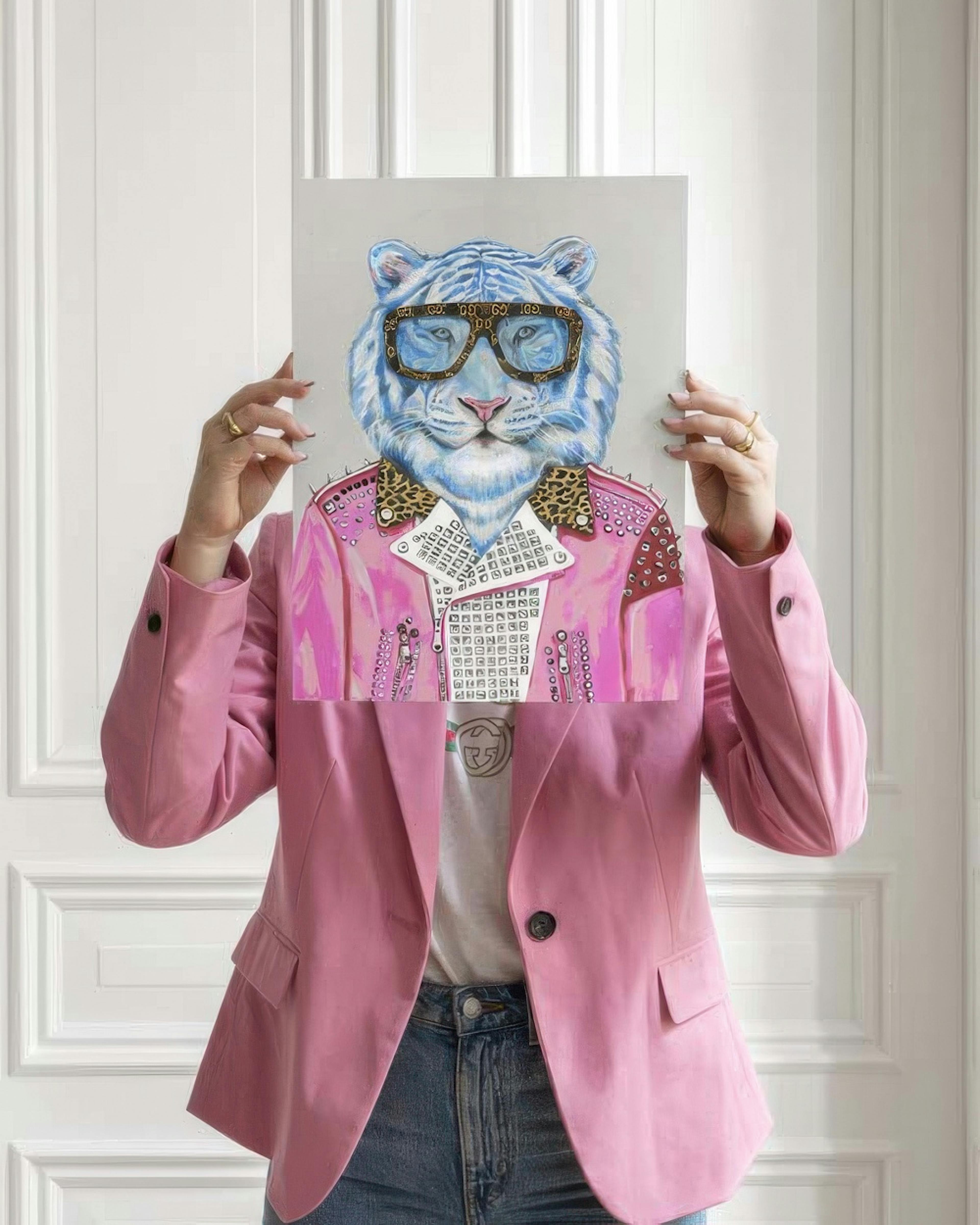 Heather Perry - Artsy Blue Tiger Poster