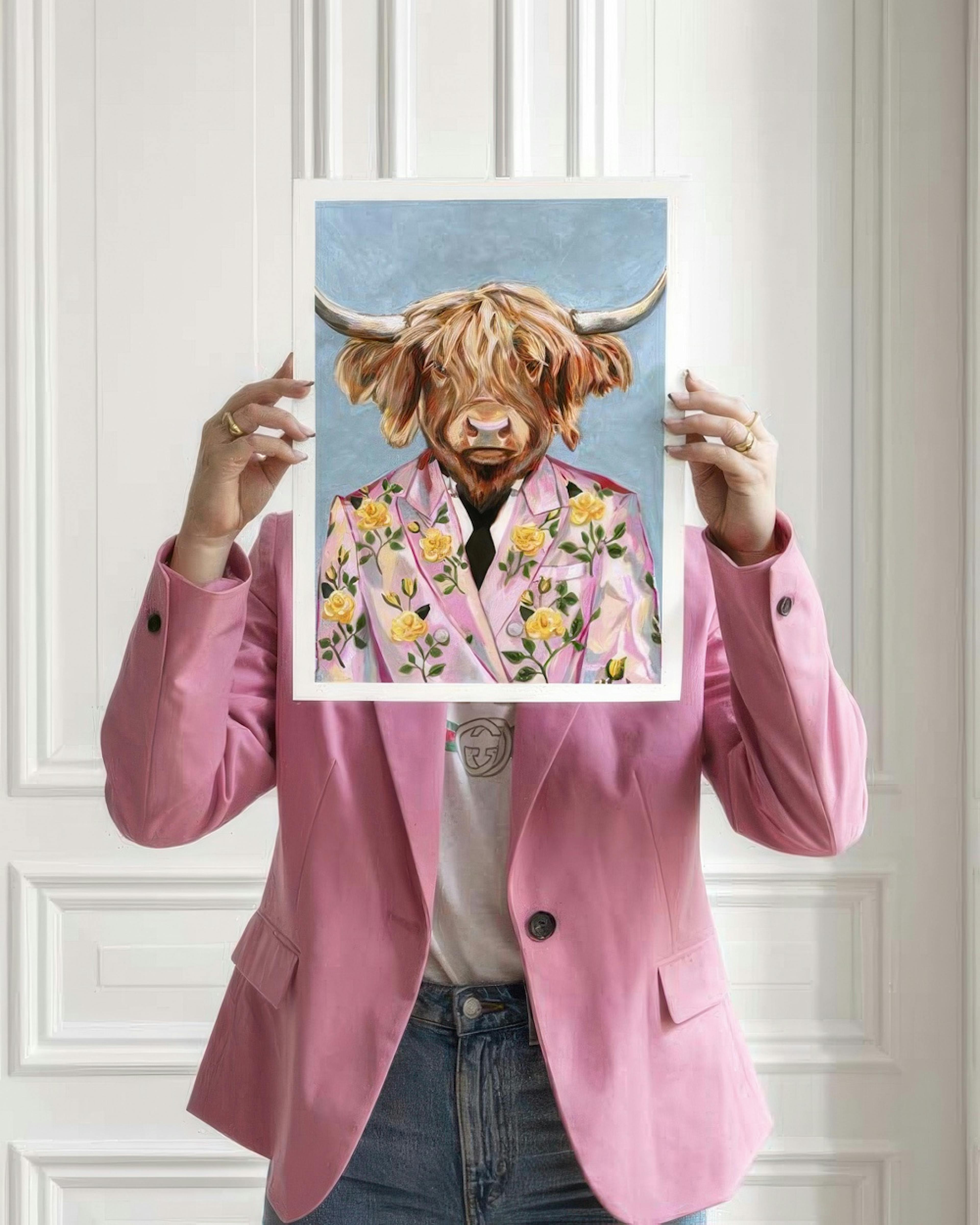 Heather Perry - Artsy Cow Poster