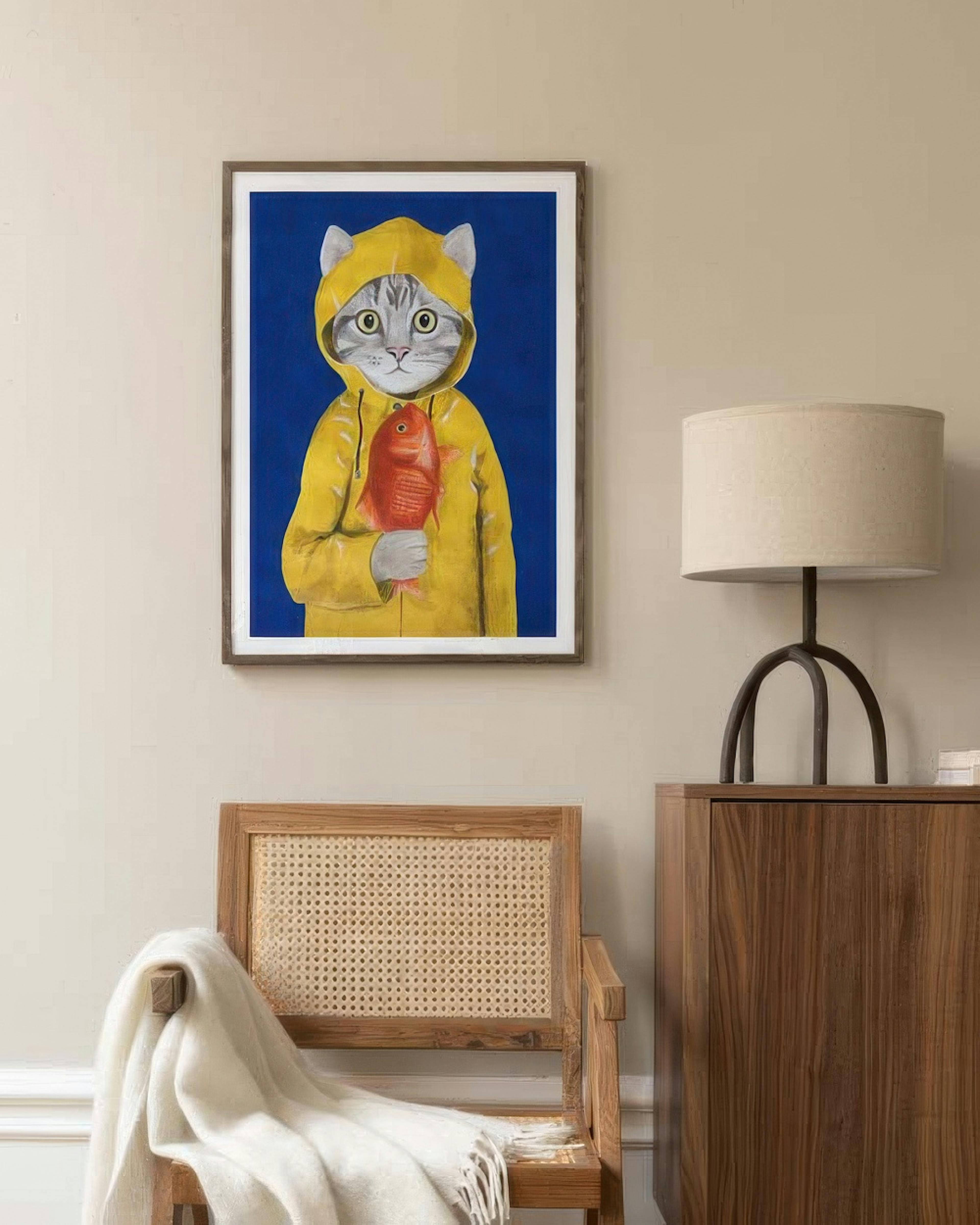 Coco de Paris - Cat with Fish Print