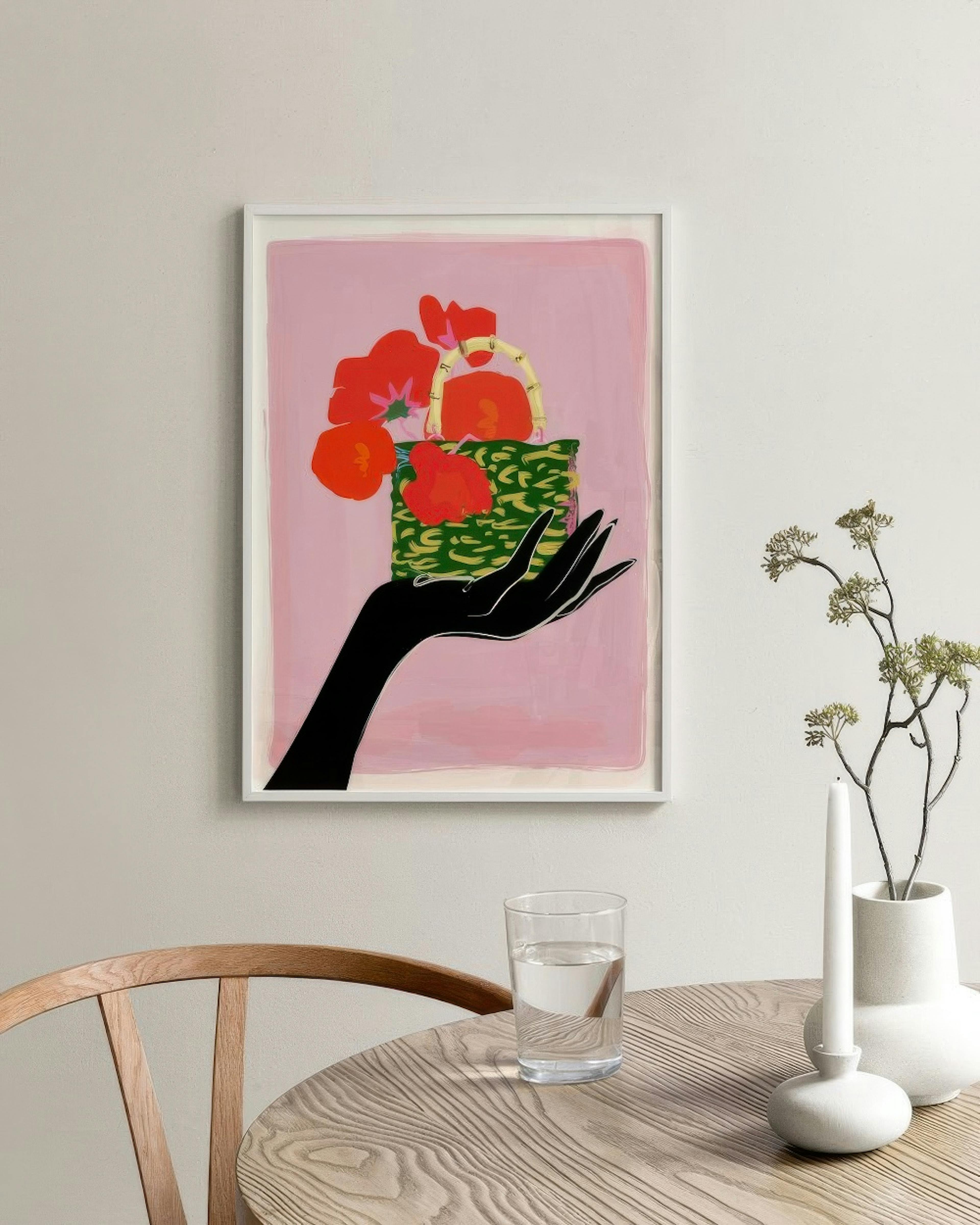 Rachel Joanis - Poppies in Handbag Poster