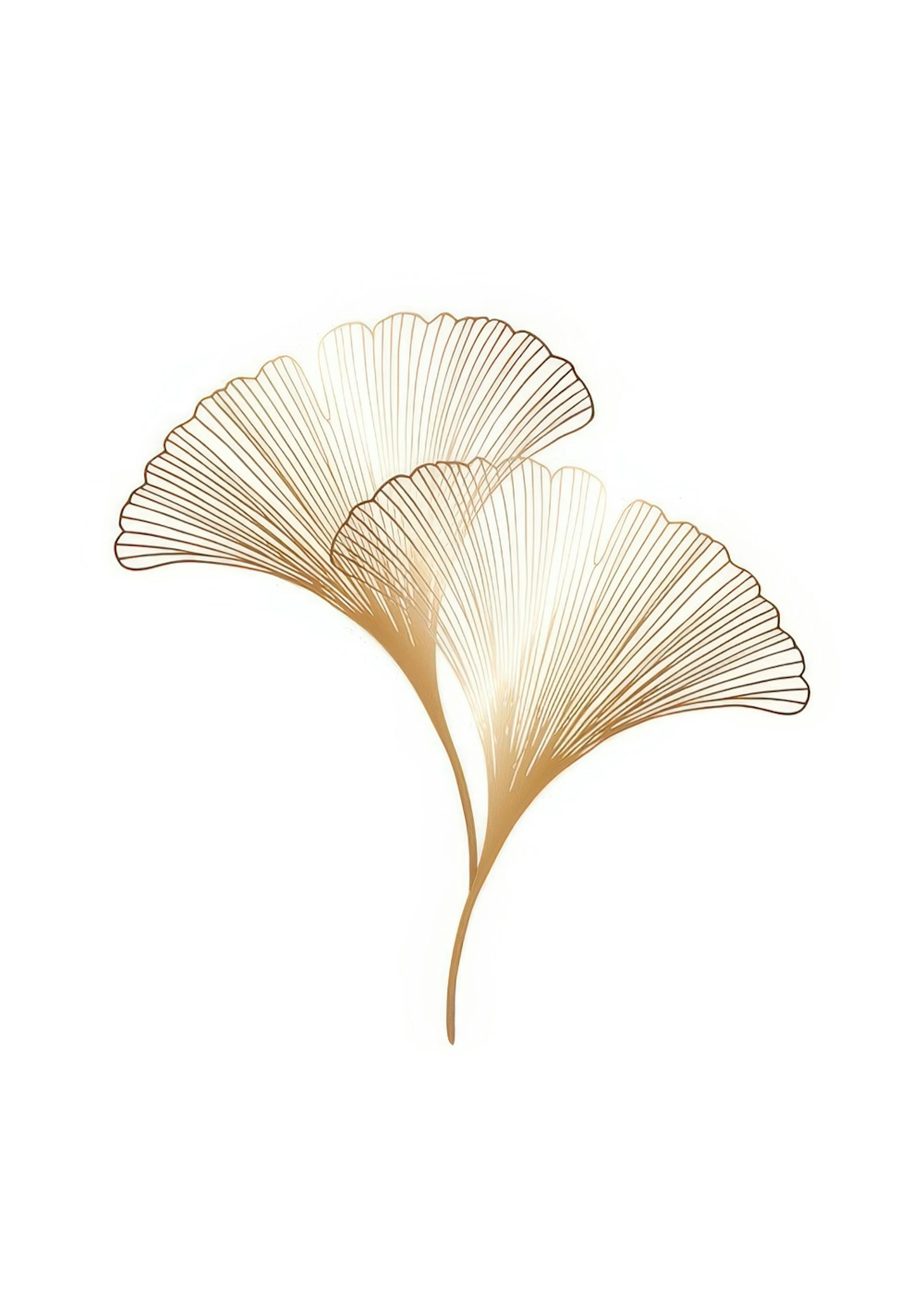 Ginkgo Leaves Gold Plagát 0
