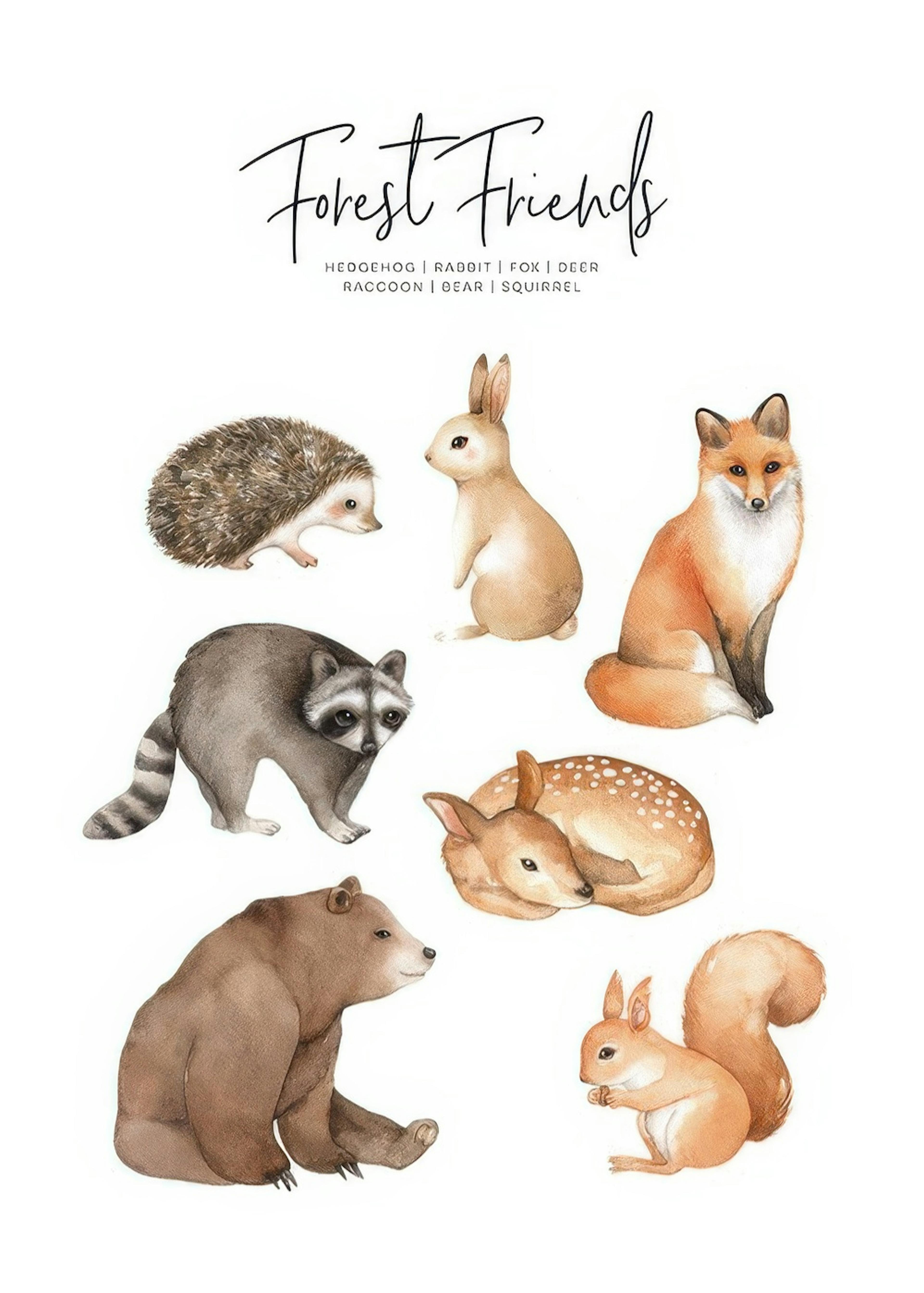 Forest Animals Affiche 0