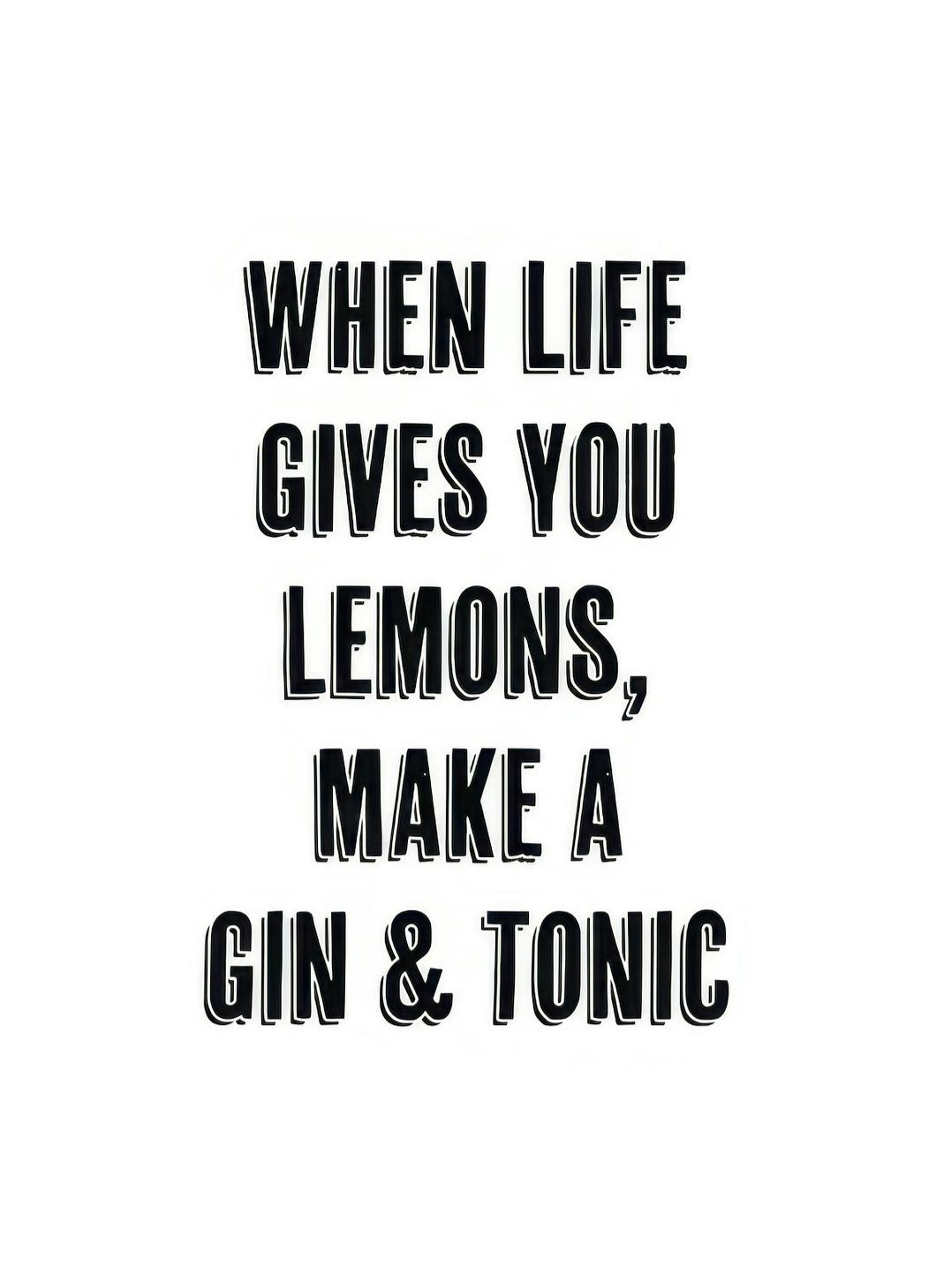 Gin and Tonic Poster (21x30 cm)