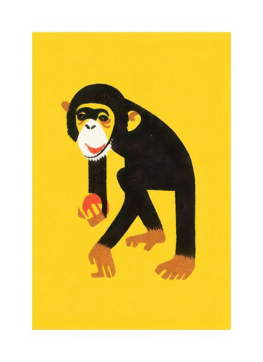Vintage Monkey Poster (30x40 cm) - Kinderposters