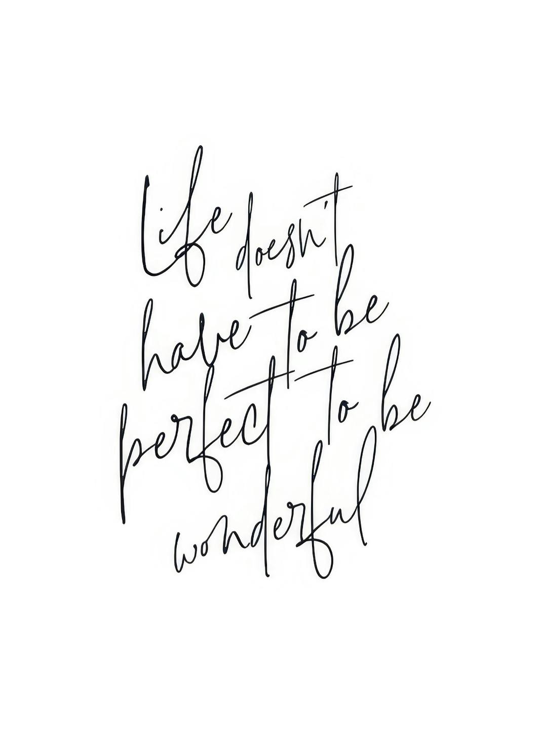 To Be Wonderful Print (21x30 cm)- Text posters