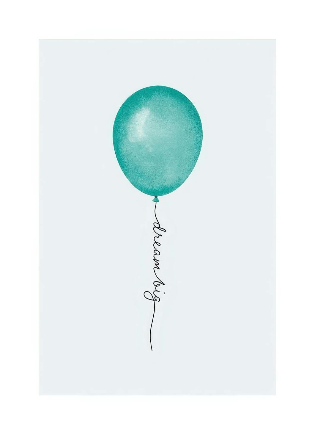Dream Big Balloon Poster (30x40 cm)- Quadri per bambini