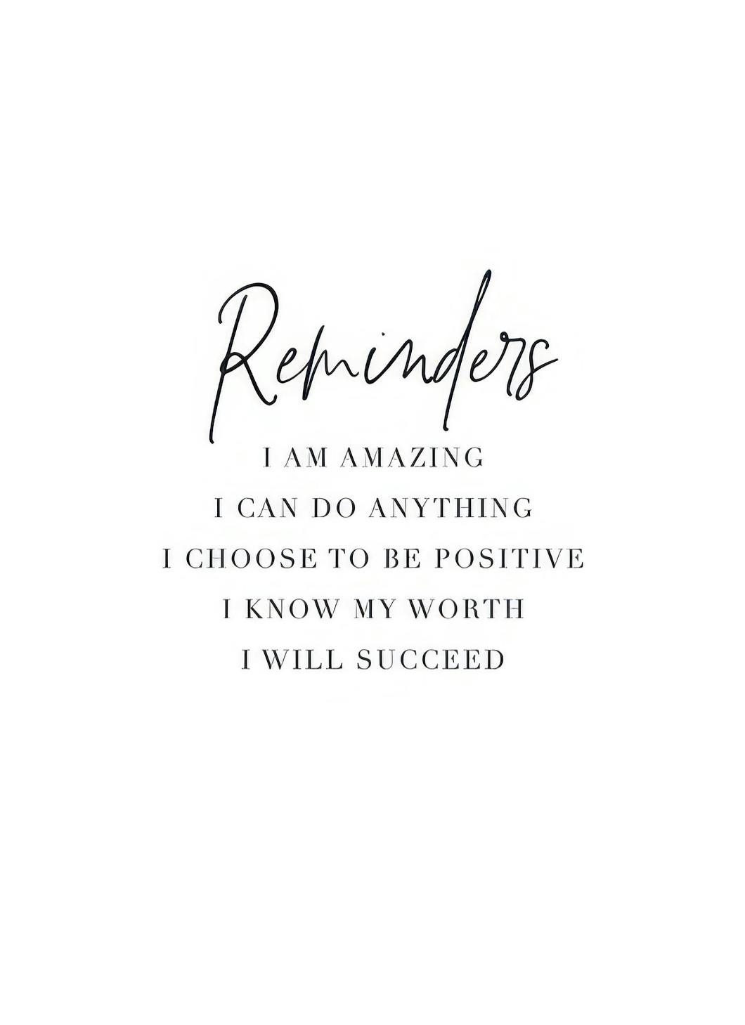Prints - Reminders Print (21x30 cm) - Motivational posters