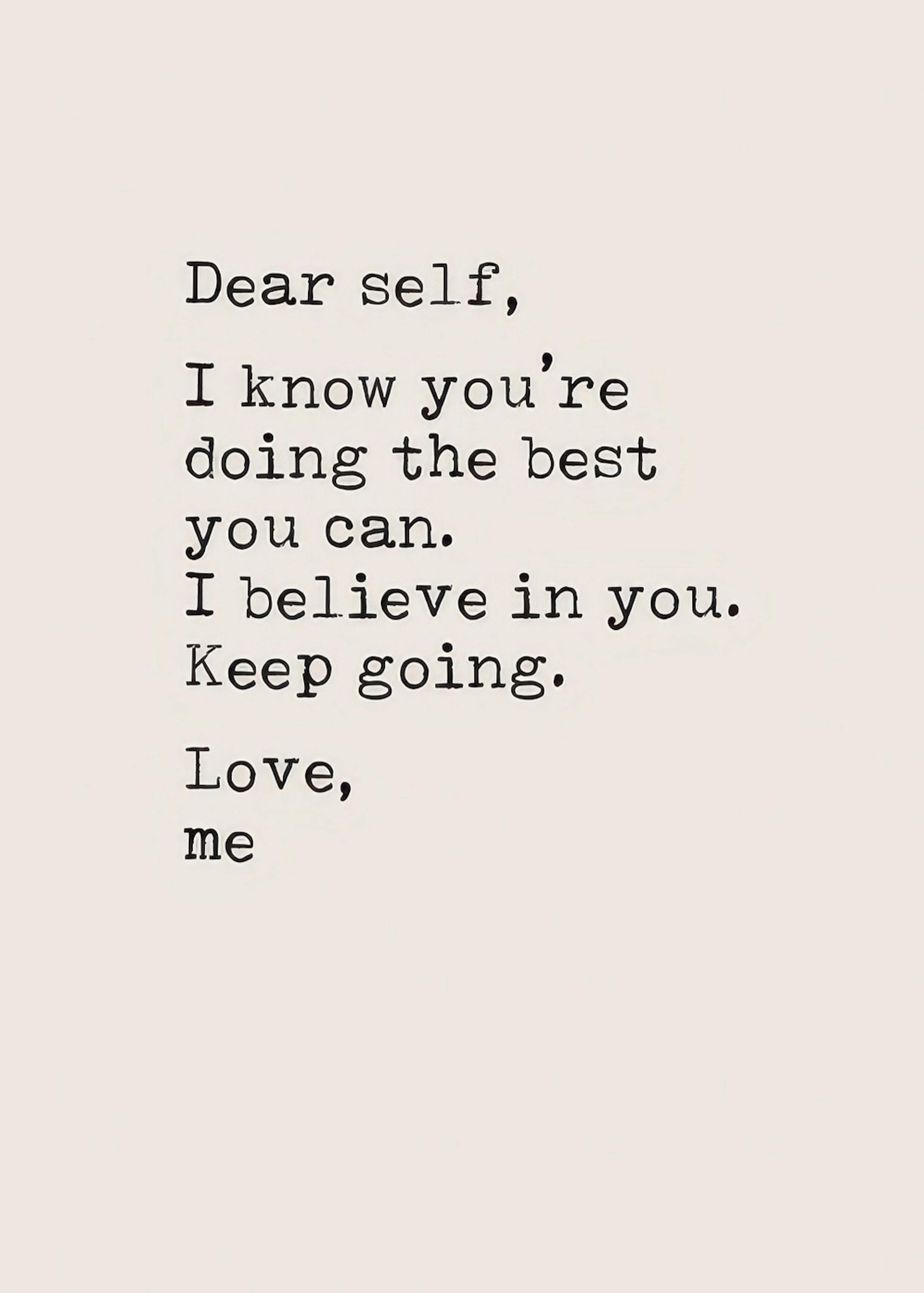 Dear Self Plakat 0