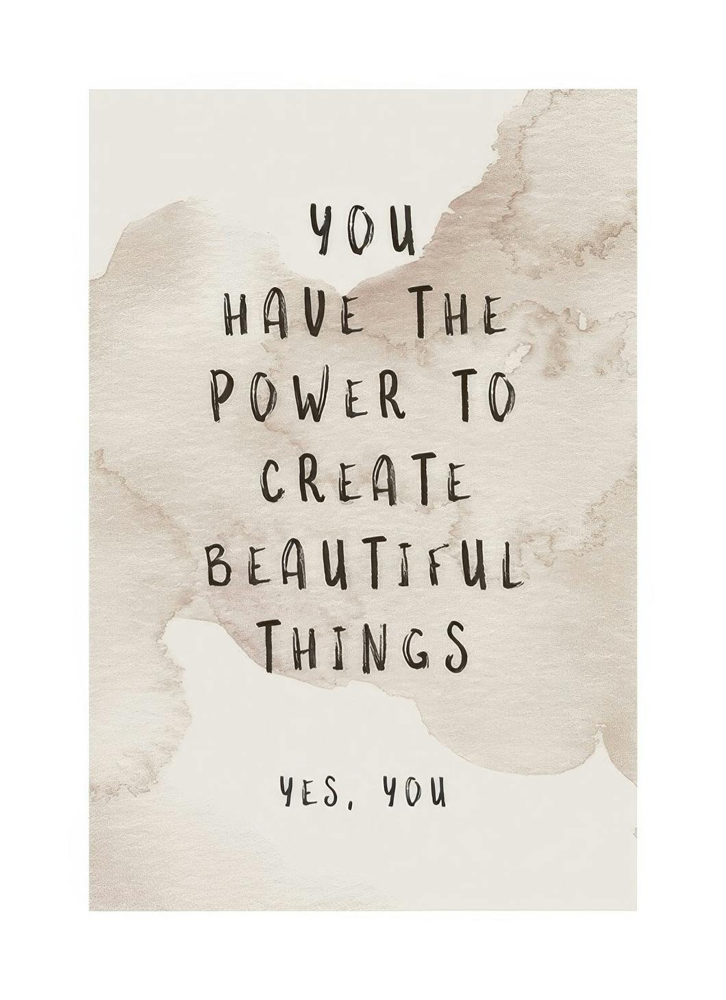 Create Beautiful Things Poster (21x30 cm) -  Poster mit Sprüchen