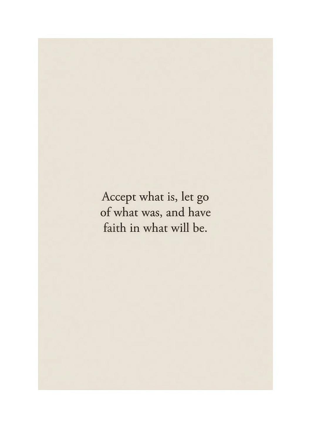 Accept What Is Poster (30x40 cm) - Motiverende posters