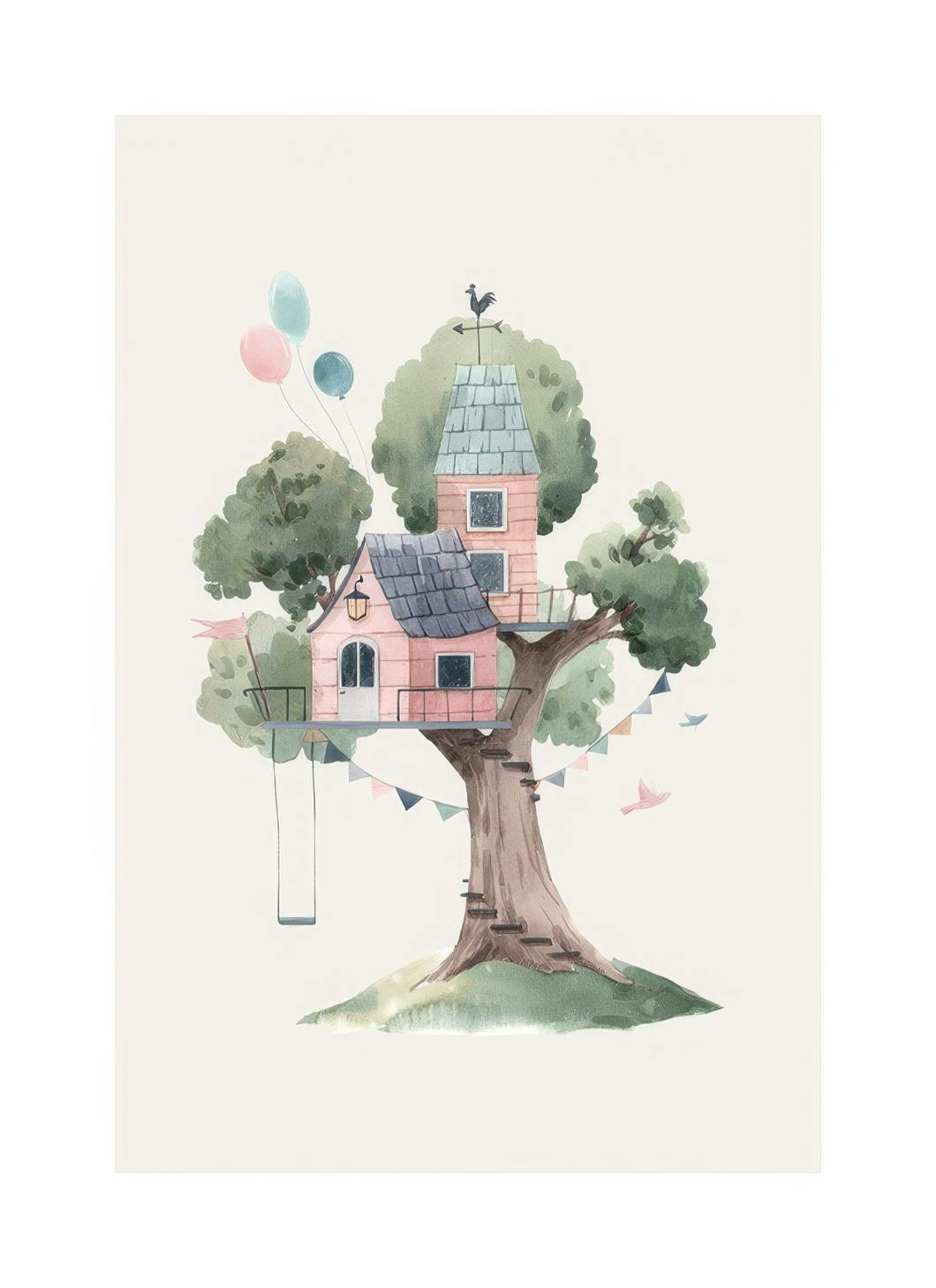 Tree House No1 Poster (21x30 cm) - Babyposters