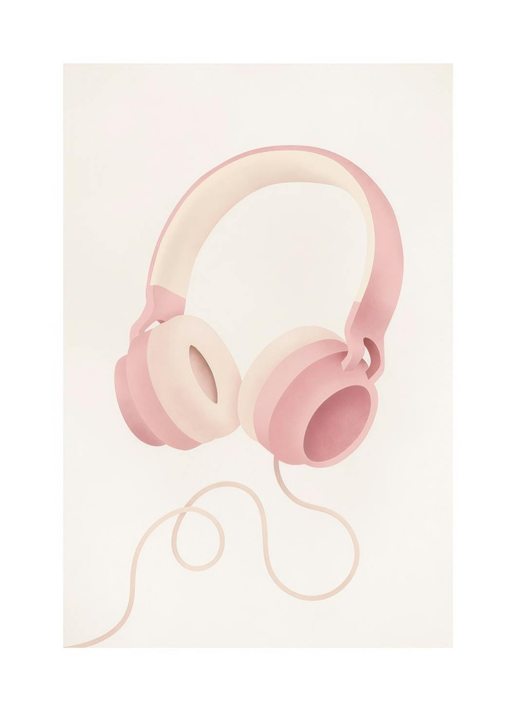 Pastel Headphones Print (30x40 cm)