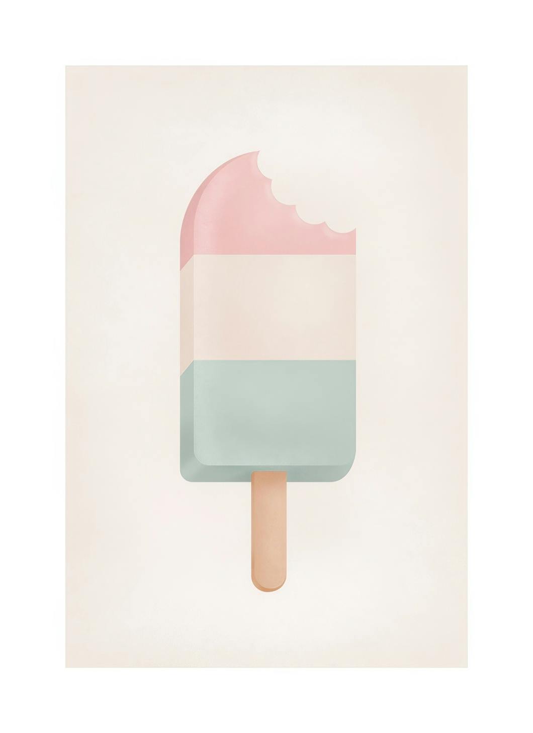 Pastel Ice Cream Plakat (21x30 cm)