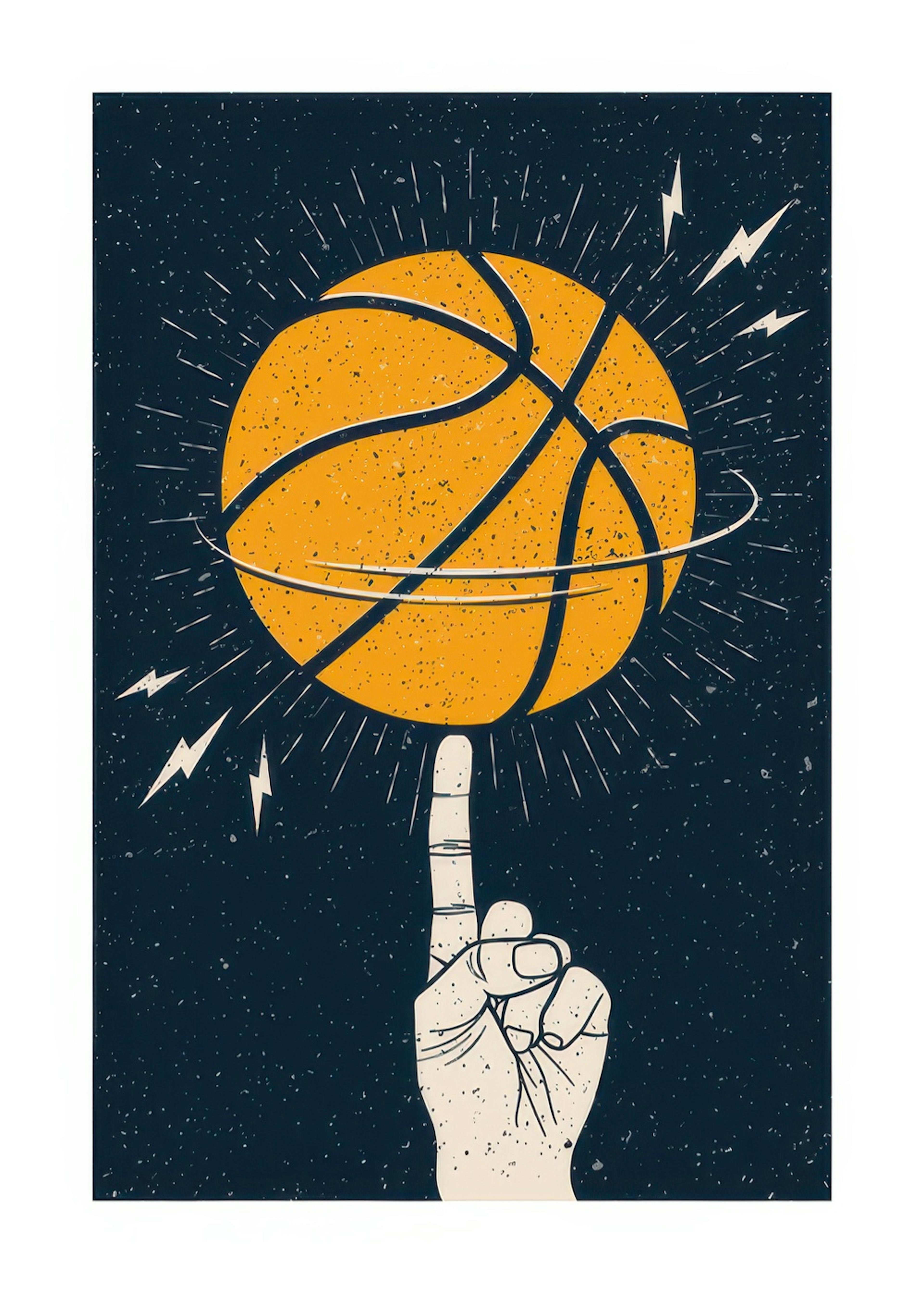 Basketball Spinn Print 0