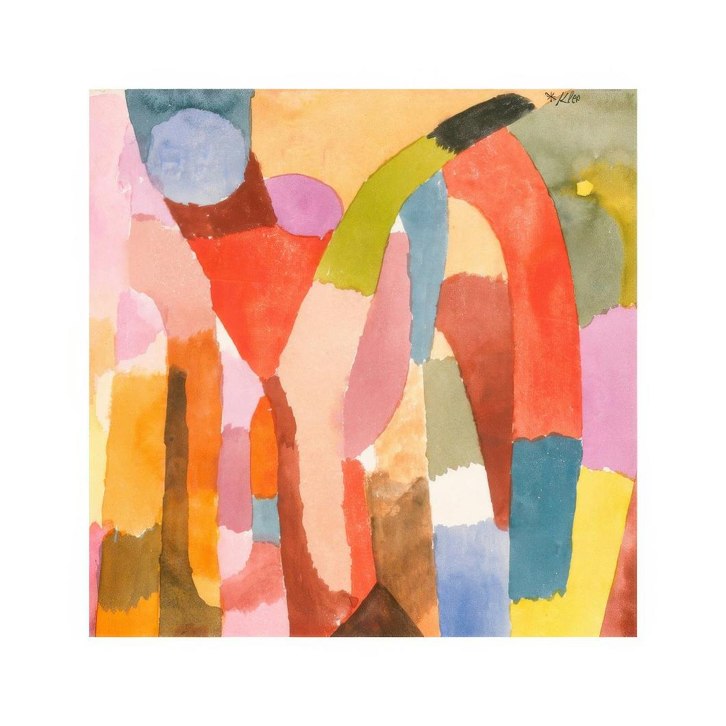 Paul Klee - Movement of Vaulted Chambers Square Poster (50x50 cm)