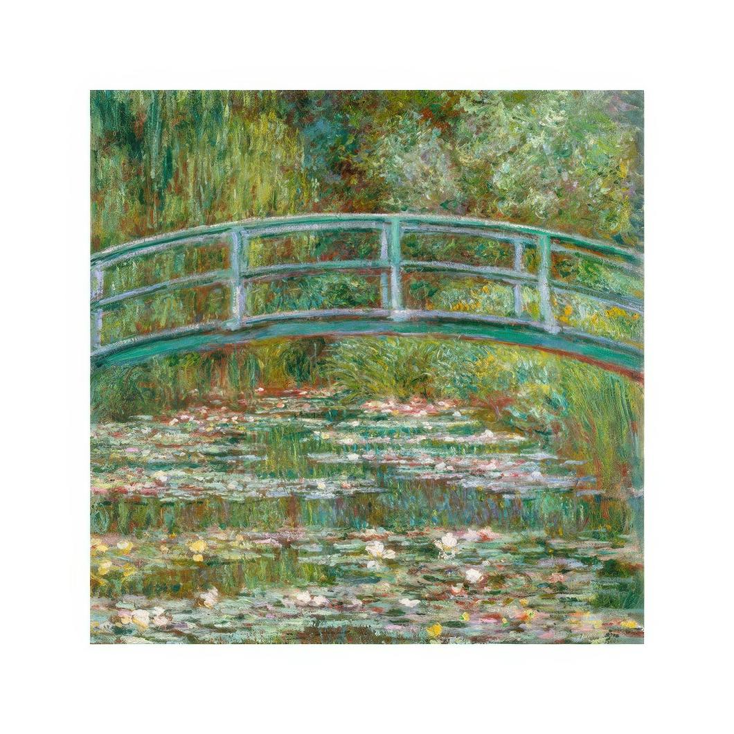 Prints - Monet - Bridge Over a Pond of Water Lilies Square Print (50x50 cm) - Monet Prints