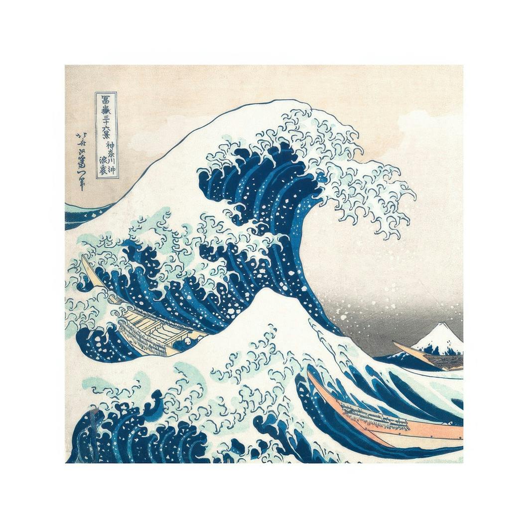 Prints - Hokusai - The Great Wave Square Print (50x50 cm) - Hokusai Prints