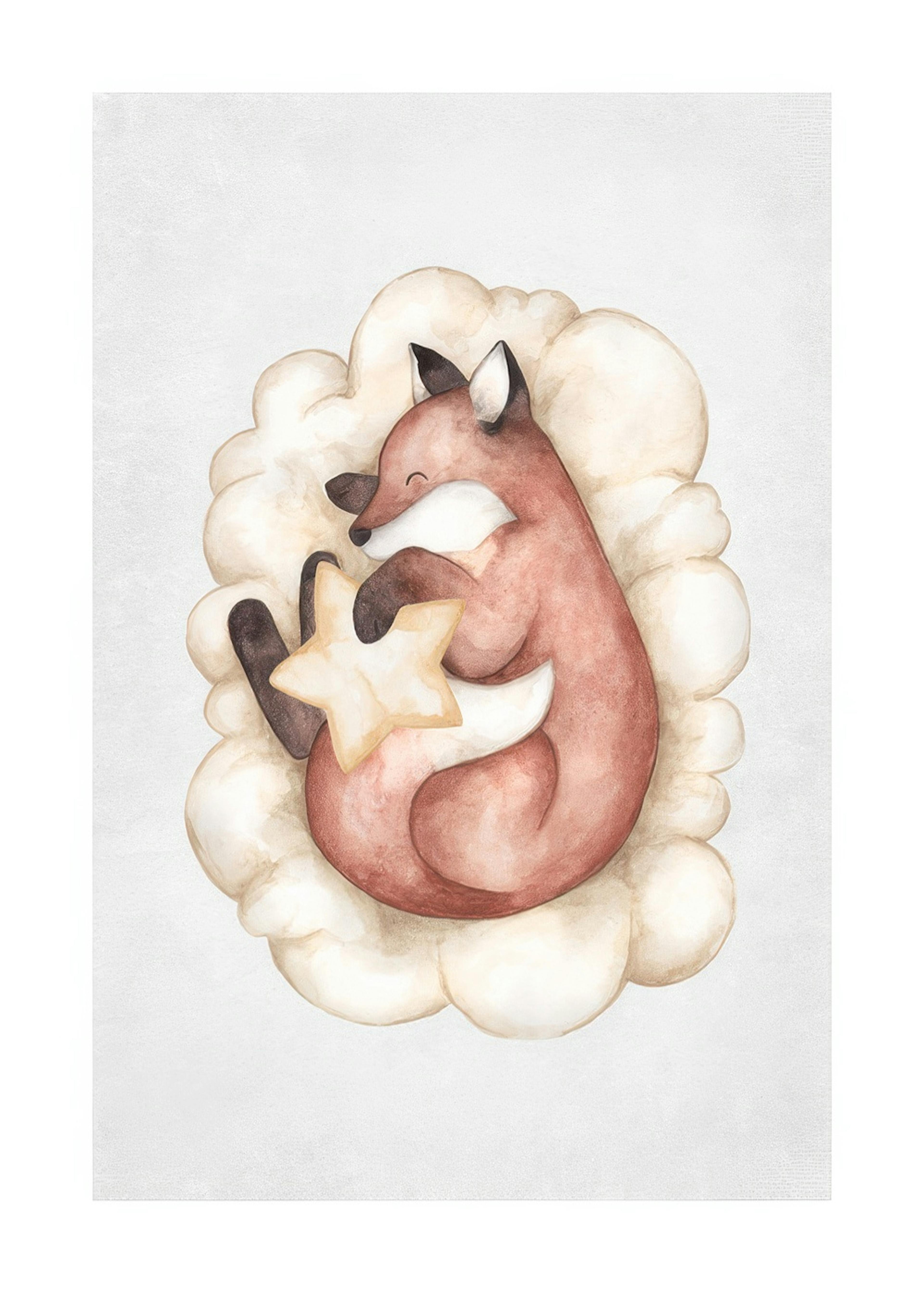 Sleeping Fox Print 0