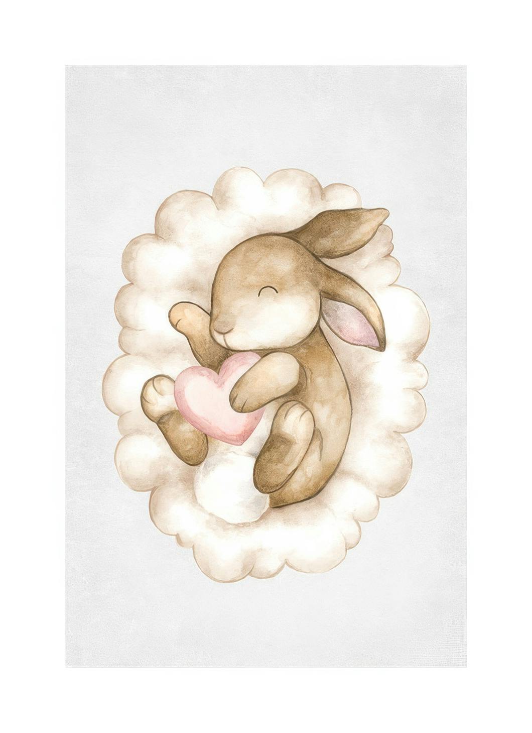 Sleeping Bunny Poster (30x40 cm) - Kinderposters