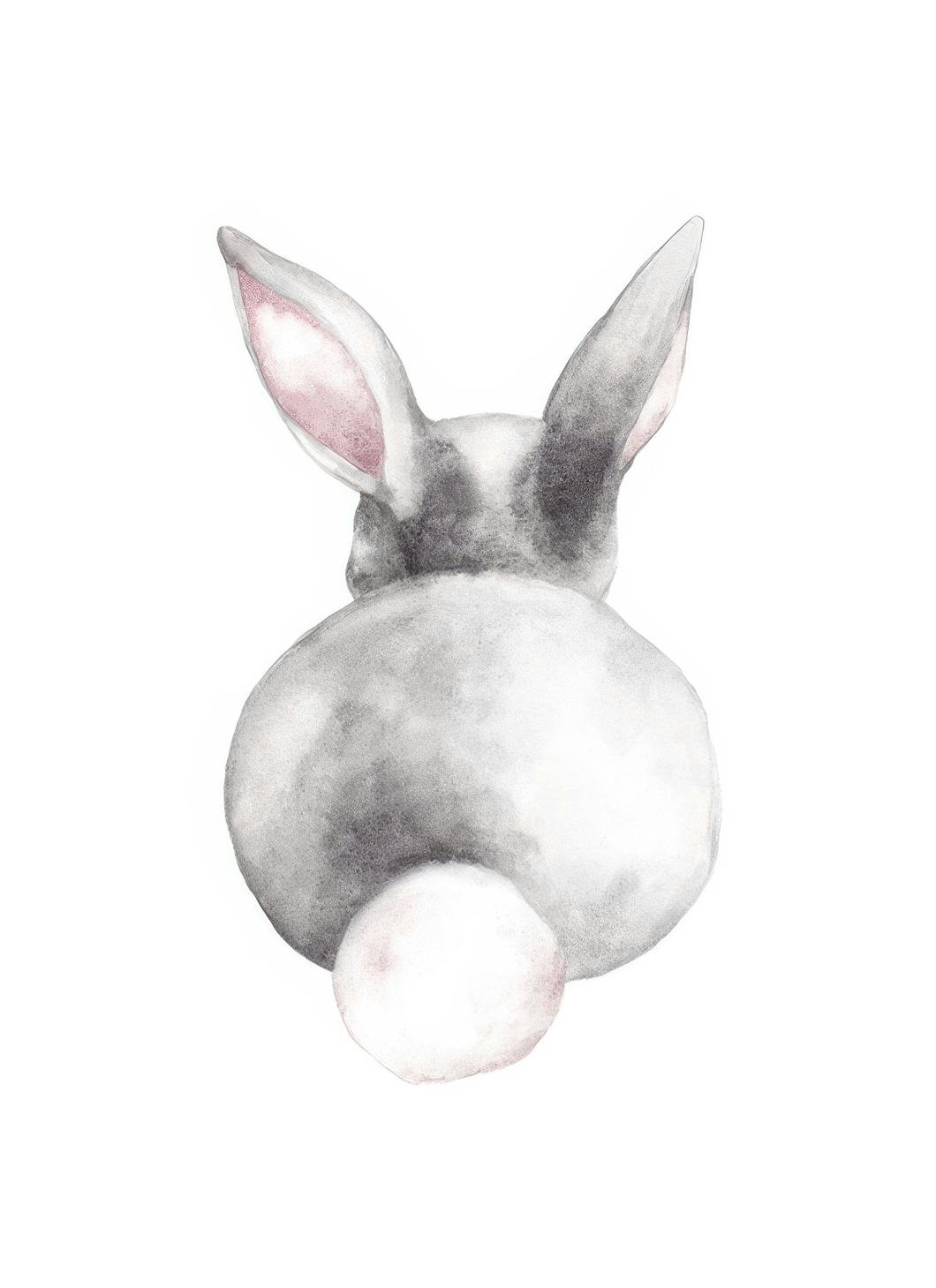 Little Watercolor Bunny Affiche (30x40 cm) - Affiches pour enfants