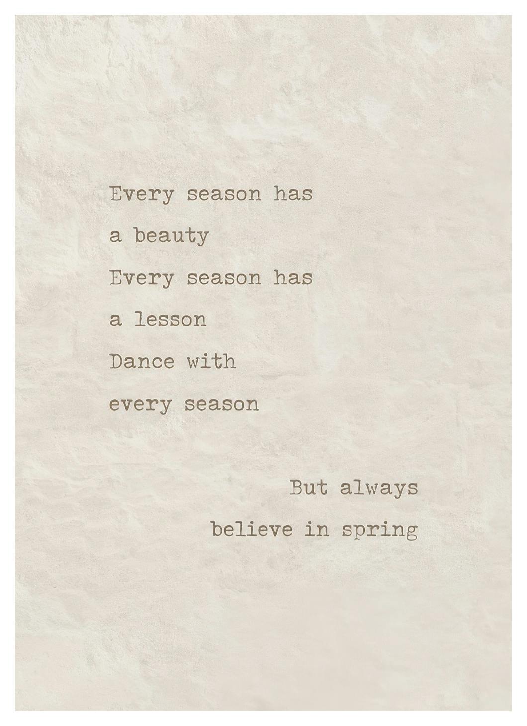 Seasonal Poem Poster (30x40 cm)