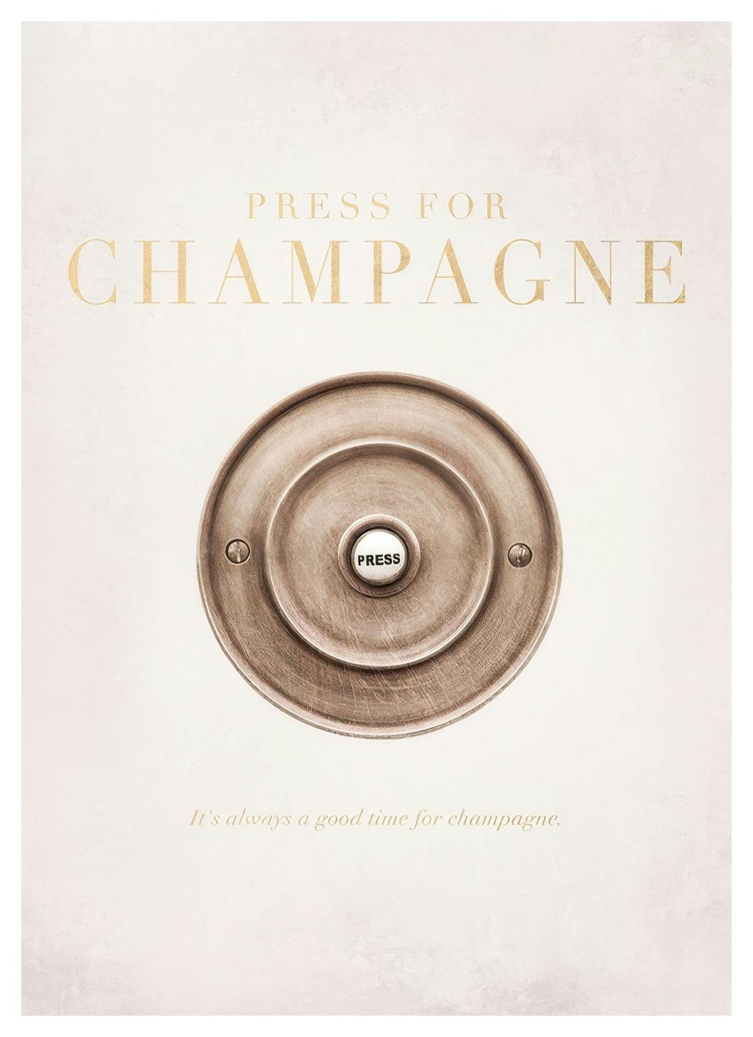 Press for Champagne Print (21x30 cm)