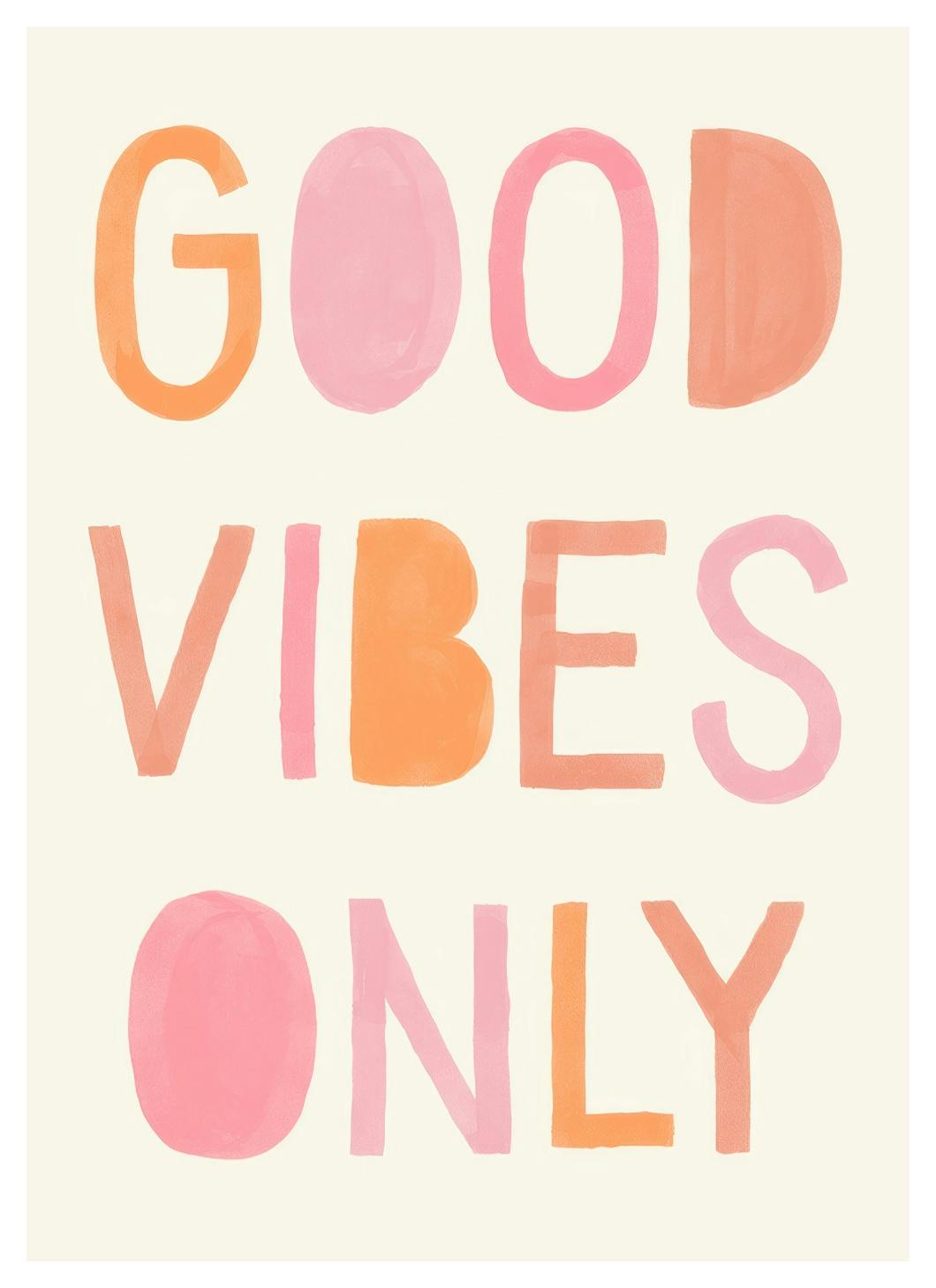 Good Vibes Typo Poster (30x40 cm)