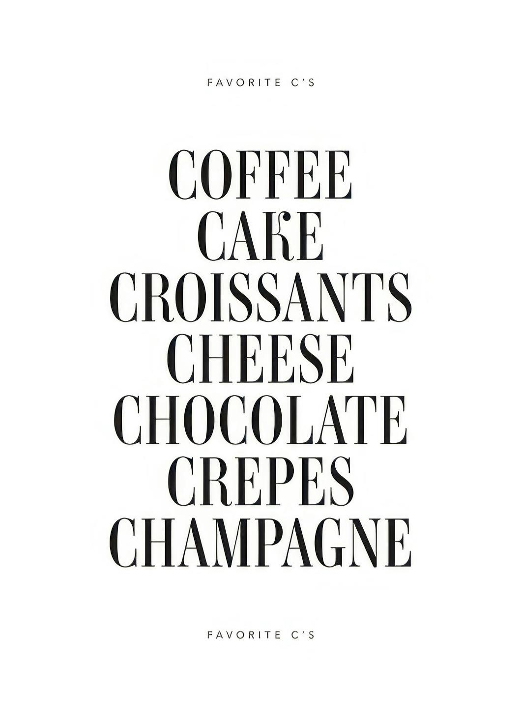Favorite C's Affiche (30x40 cm)