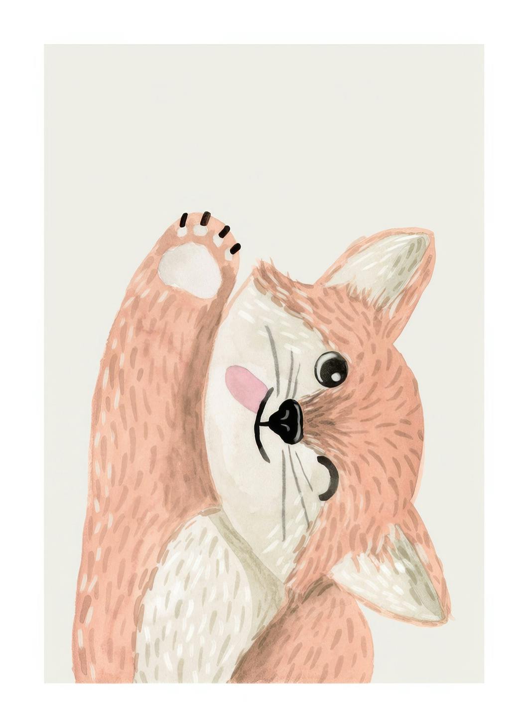 Flirty Fox Poster (21x30 cm)
