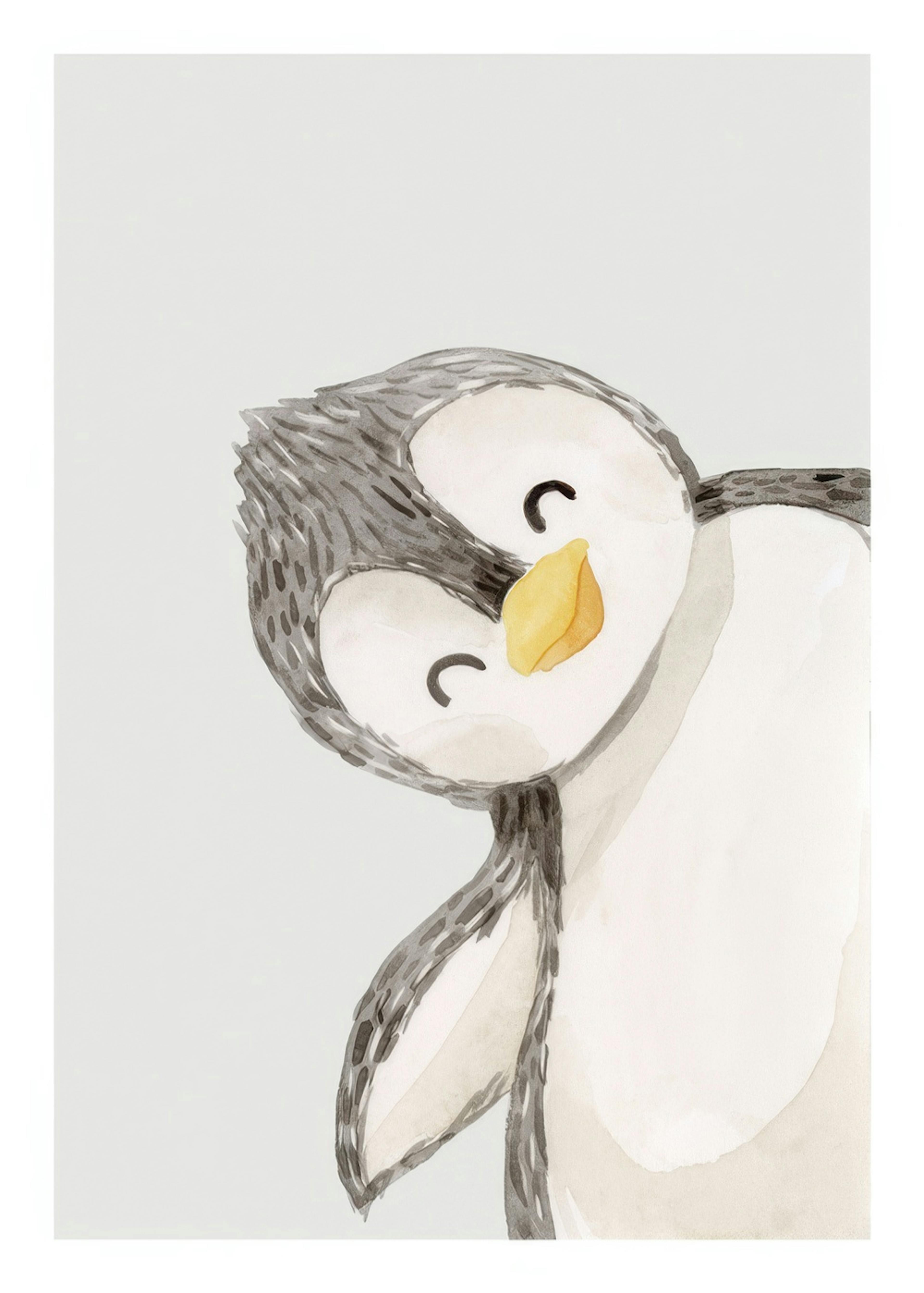 Playful Penguin Poster 0