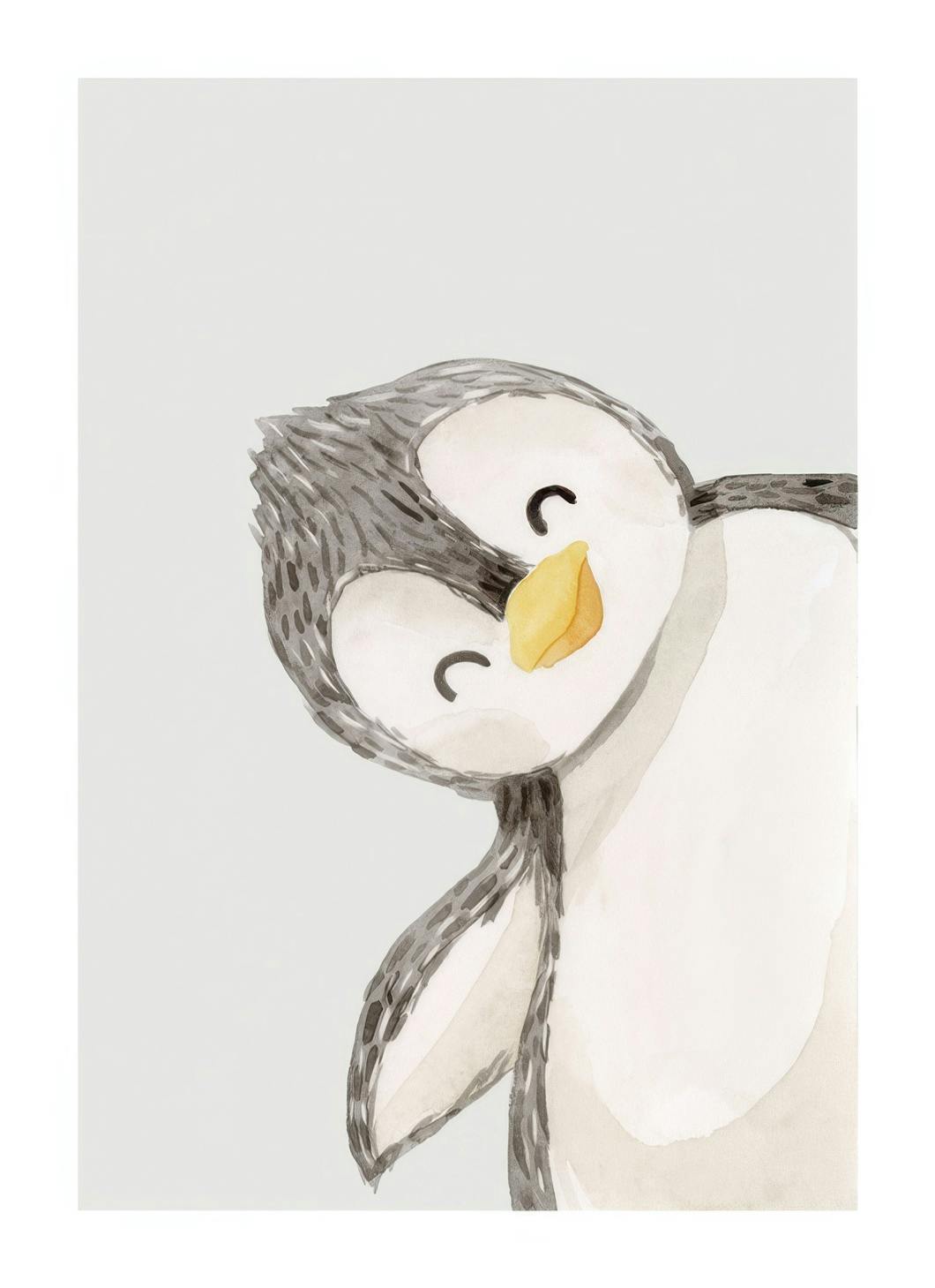 Playful Penguin Poster (21x30 cm)-Poster