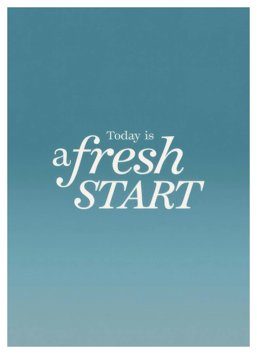 A Fresh Start Affiche (30x40 cm) - Affiches typographiques et citations