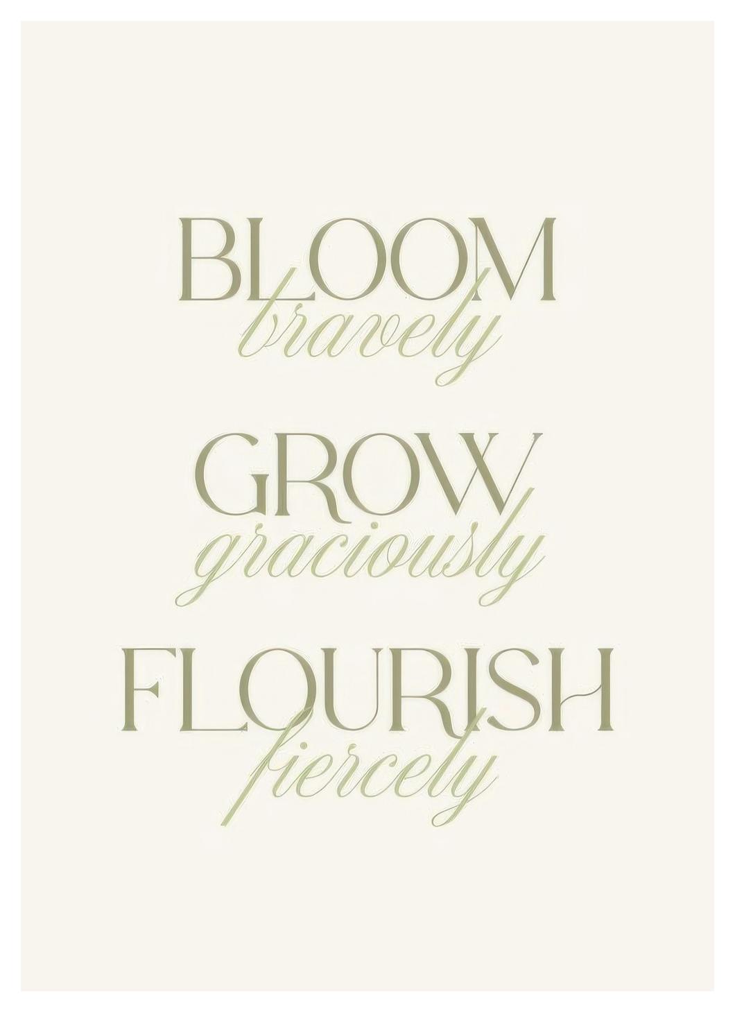 Prints - Bloom Bravely Print (13x18 cm) - Motivational posters